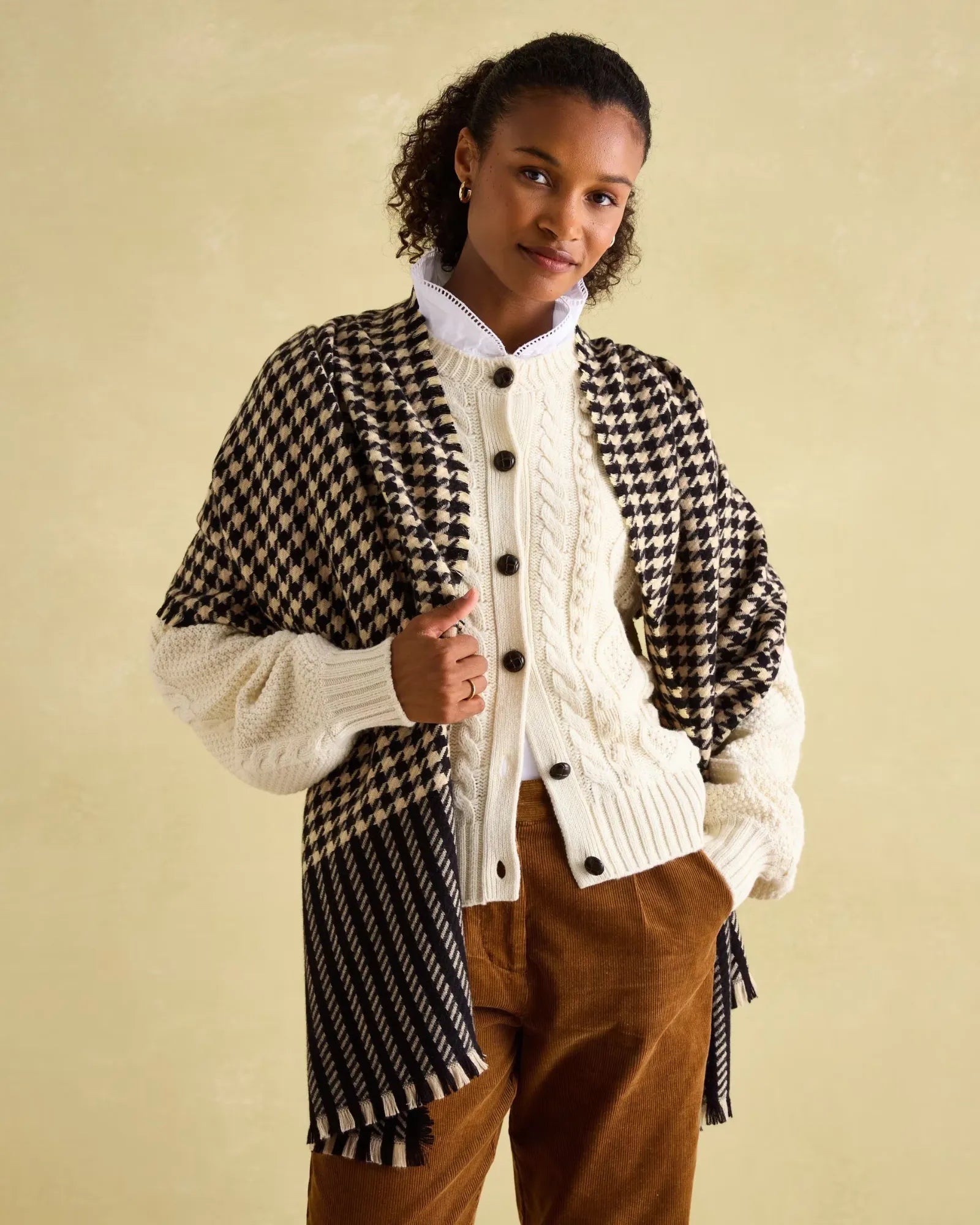 Bracewell Black & Brown Blanket Scarf