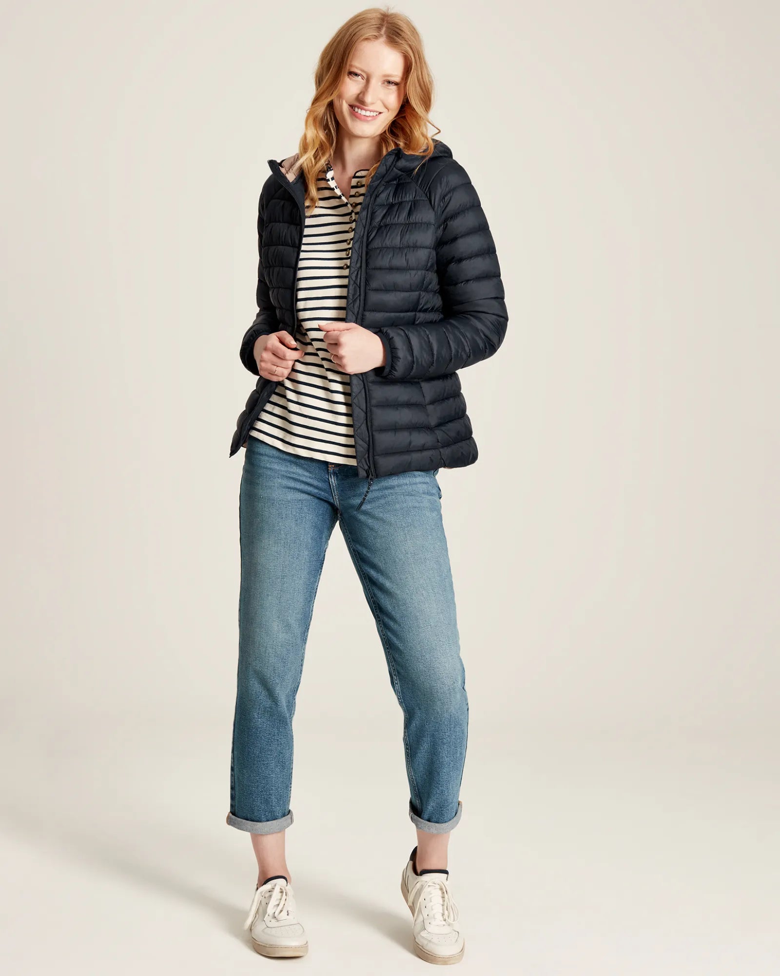 Bramley Navy Showerproof Packable Padded Jacket