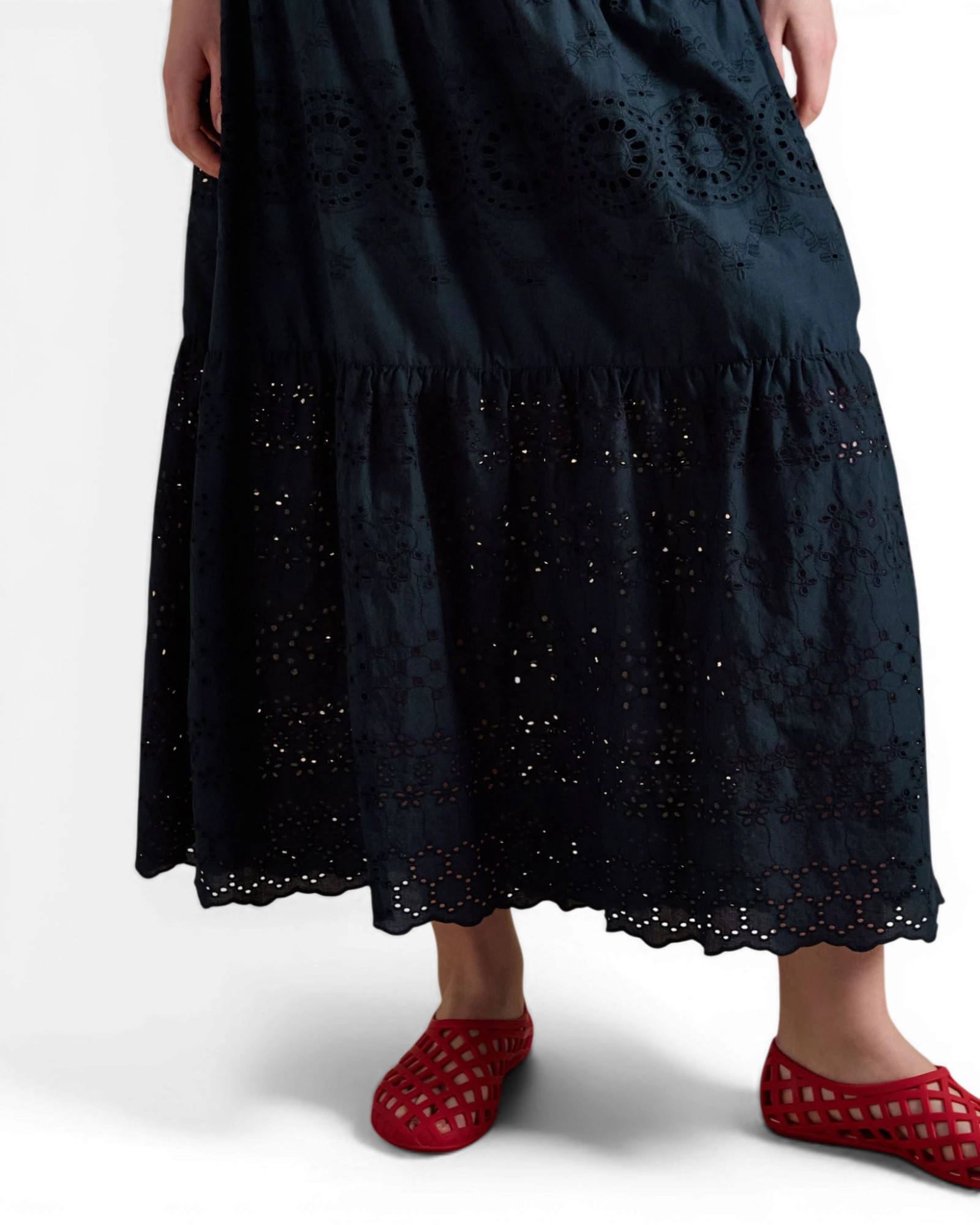 Broderie Skirt Navy