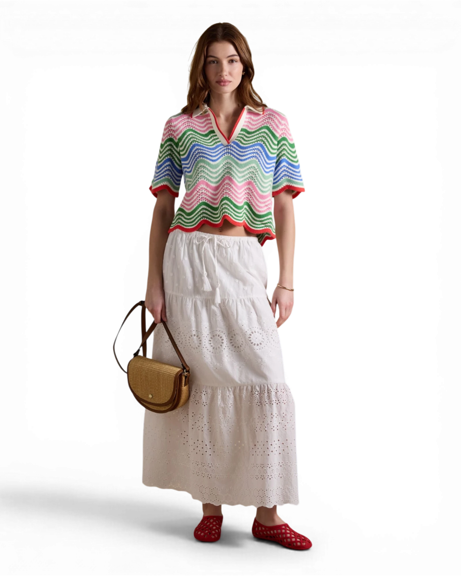 Broderie Skirt - White