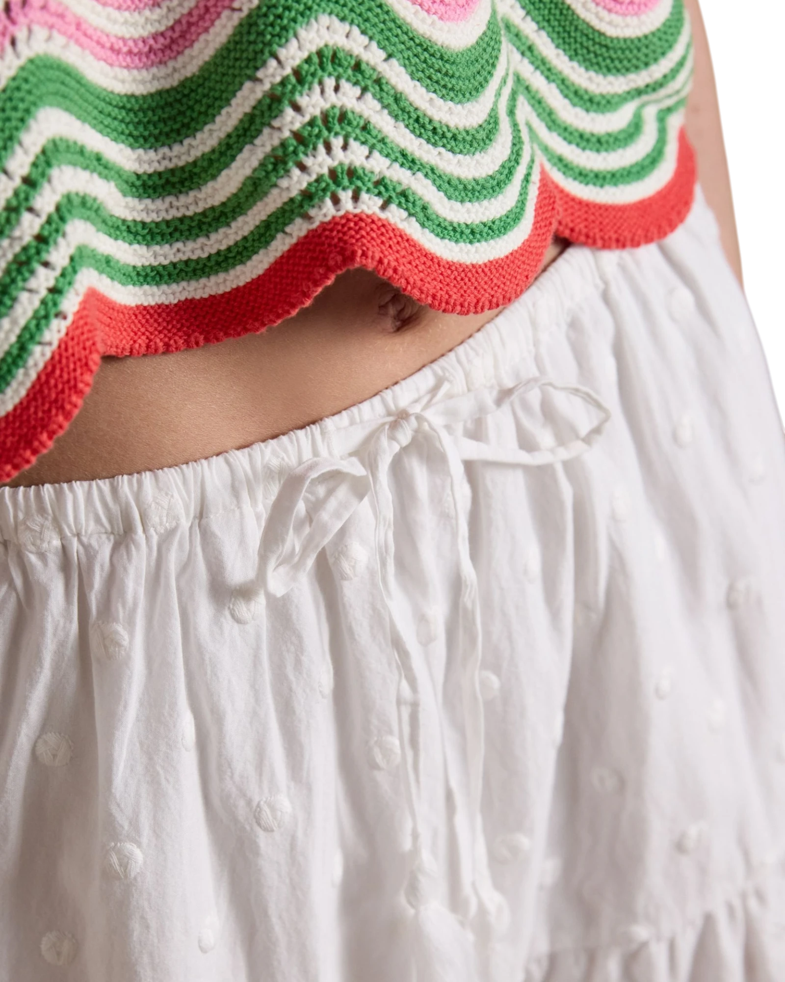 Broderie Skirt - White