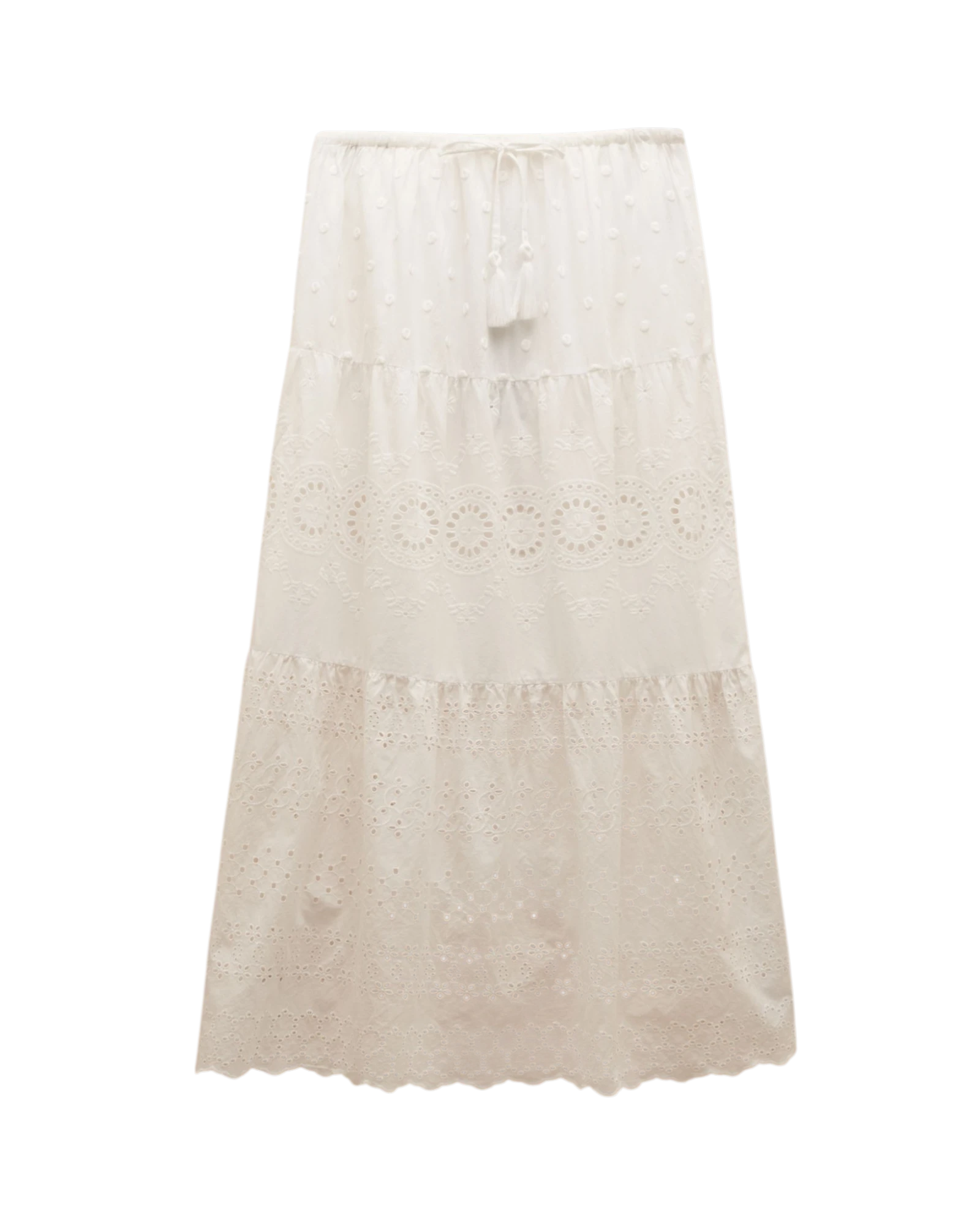 Broderie Skirt - White