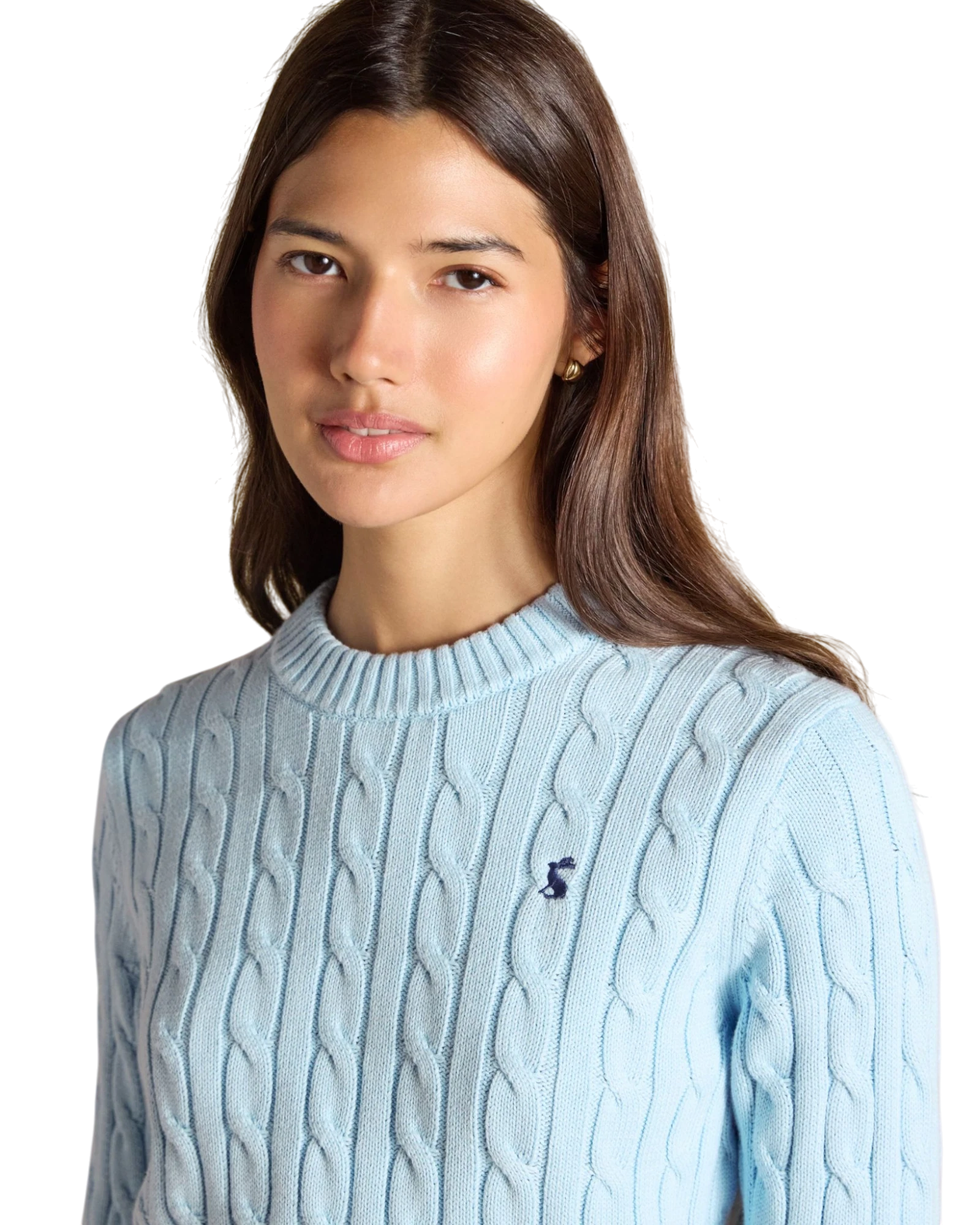 Cable Knit Jumper - Light Blue