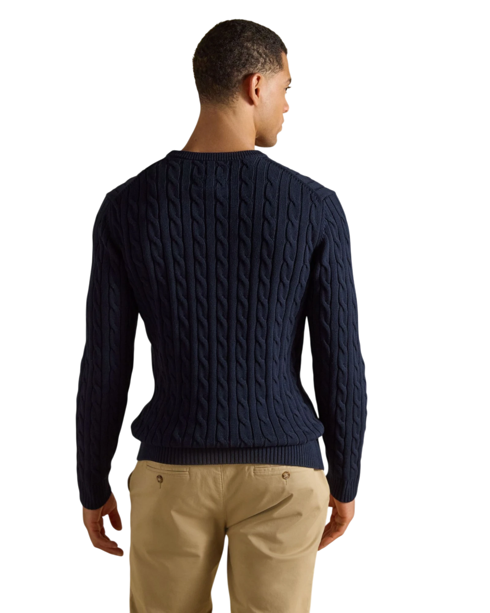 Cable Knit Jumper - Navy