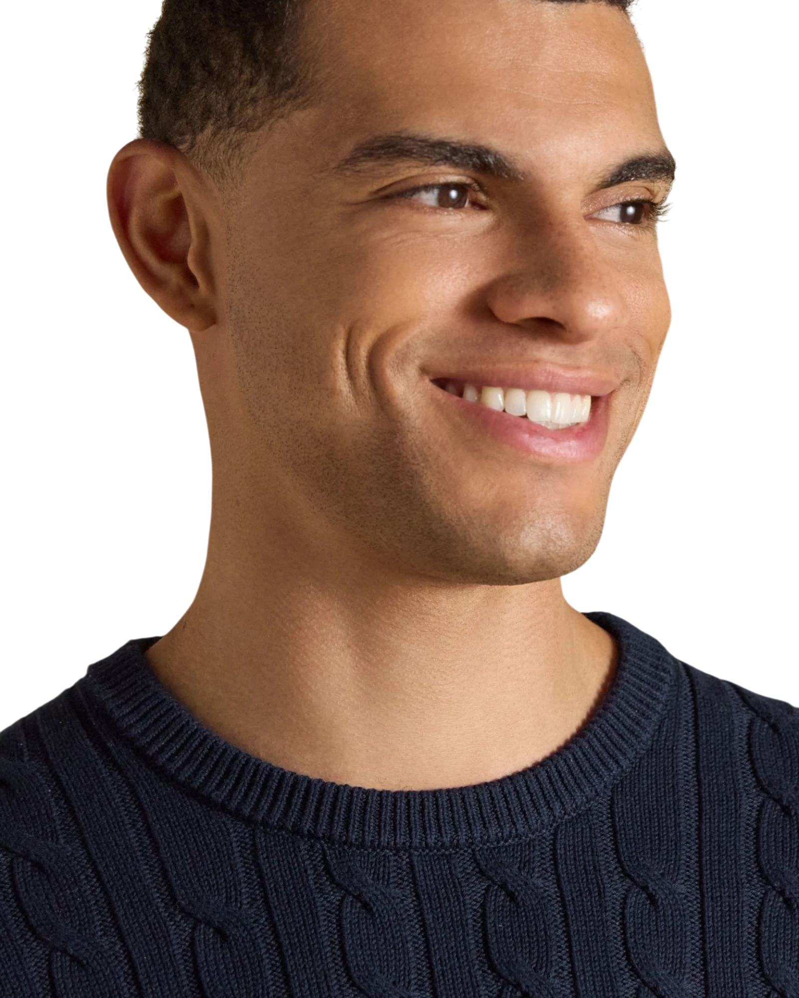 Cable Knit Jumper - Navy