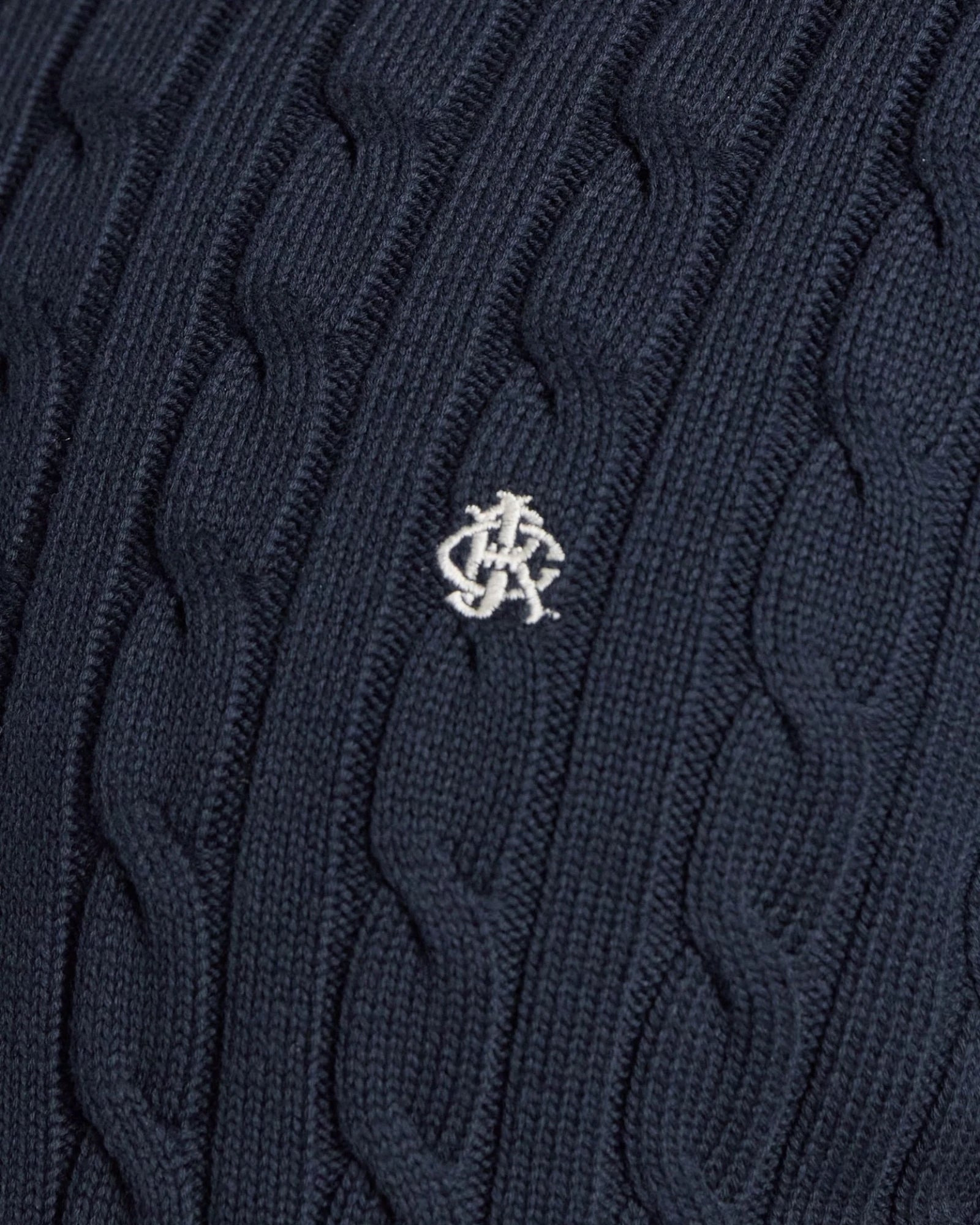 Cable Knit Jumper - Navy