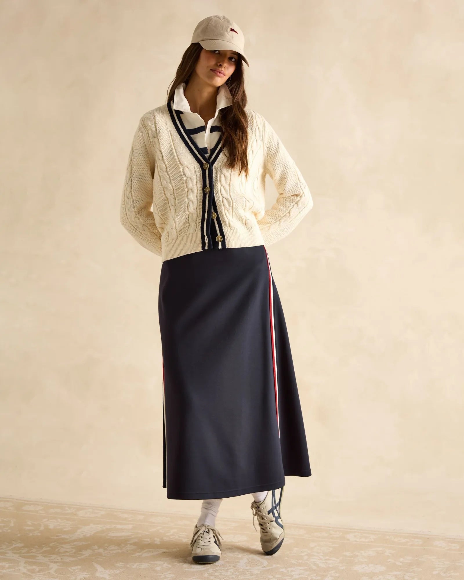 Centre Court Cardigan - Cream