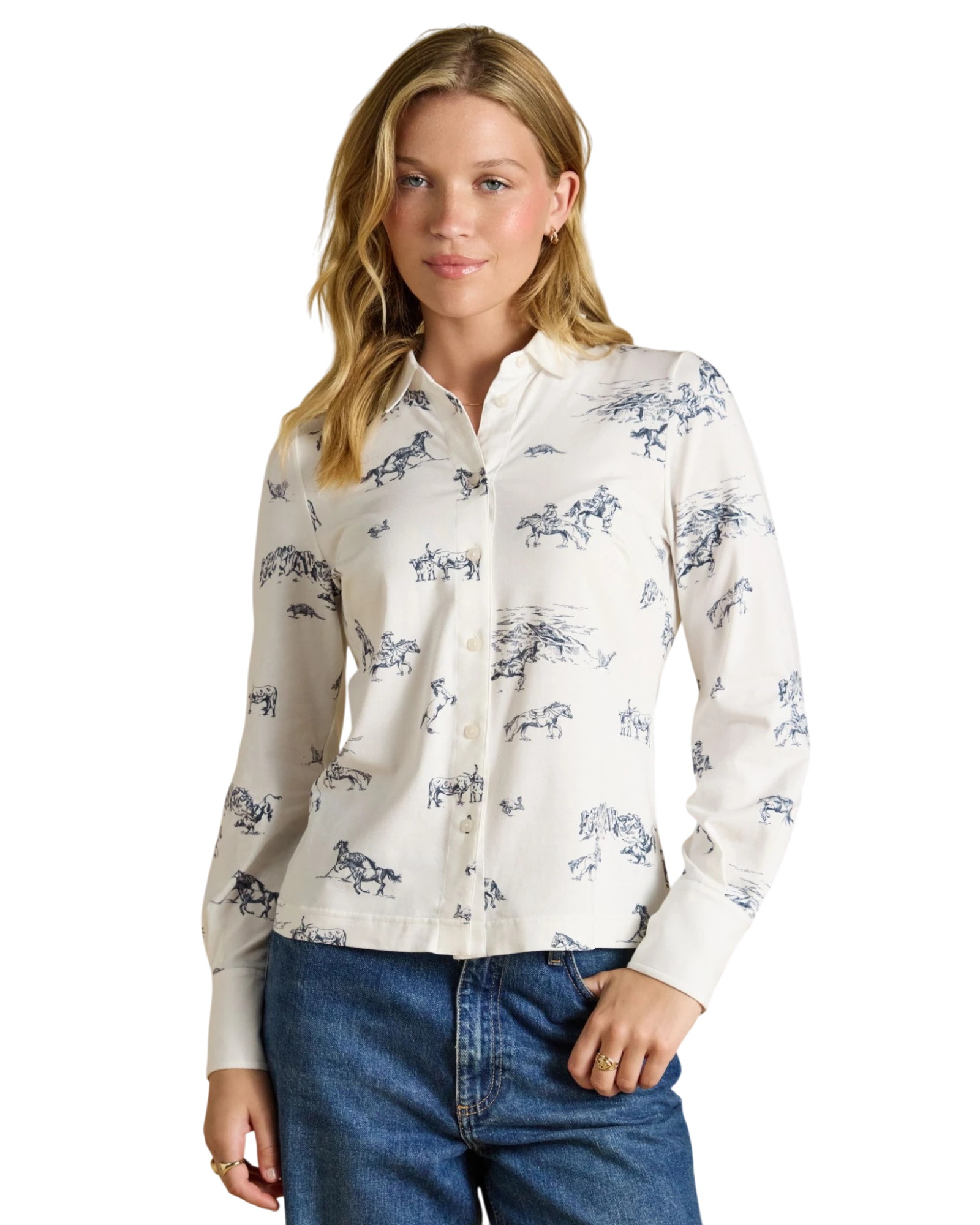 Charlotte Shirt - White Western