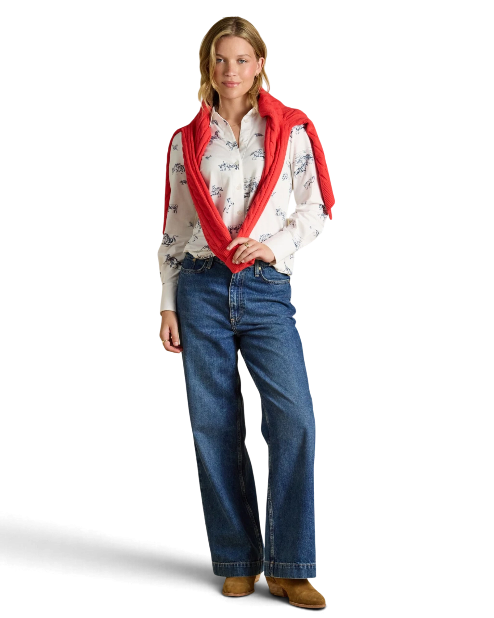 Charlotte Shirt - White Western