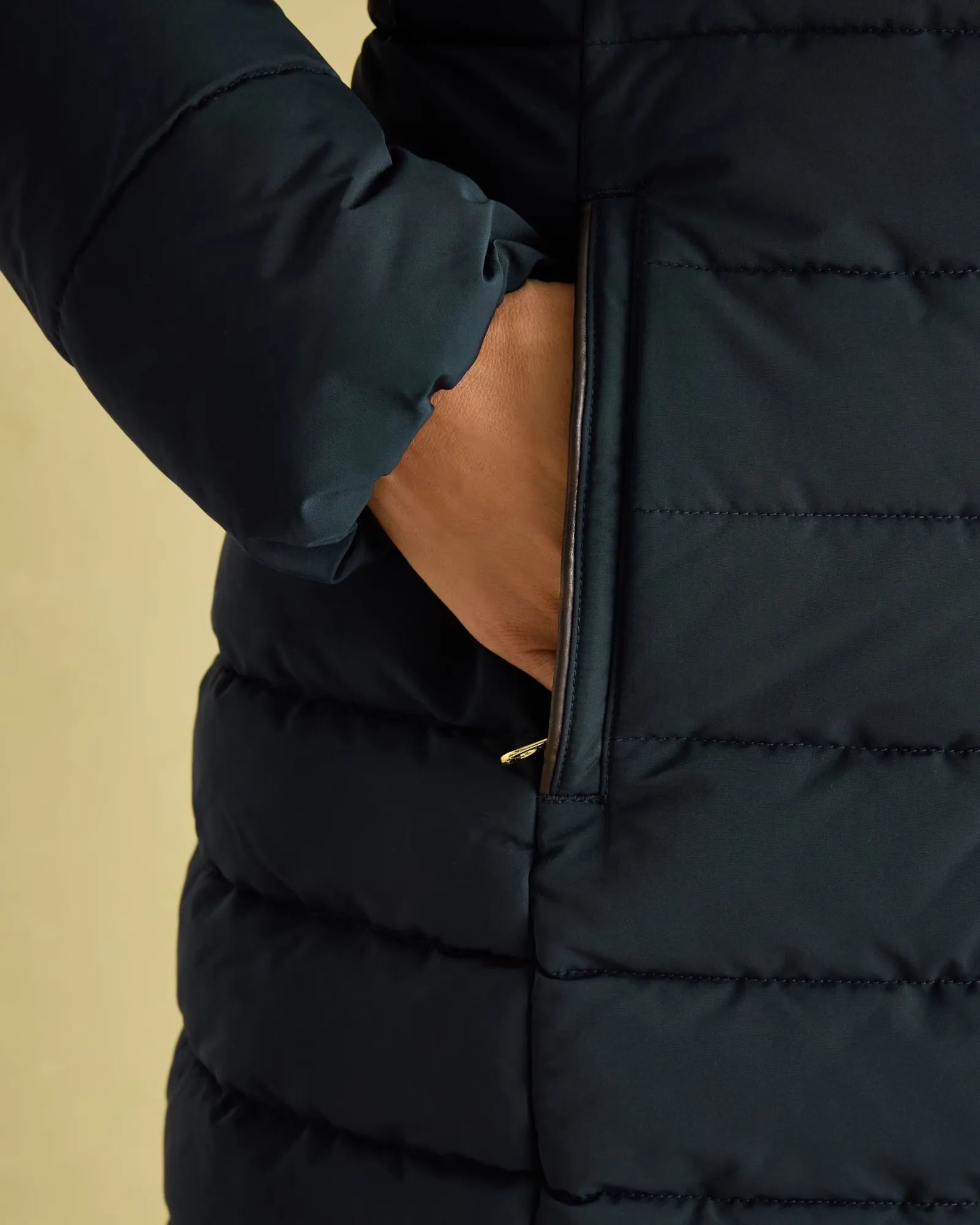 Cherington Navy Showerproof Longline Padded Coat
