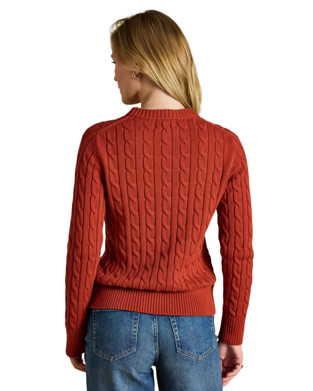 Classic Cable Jumper - Burnt Orange