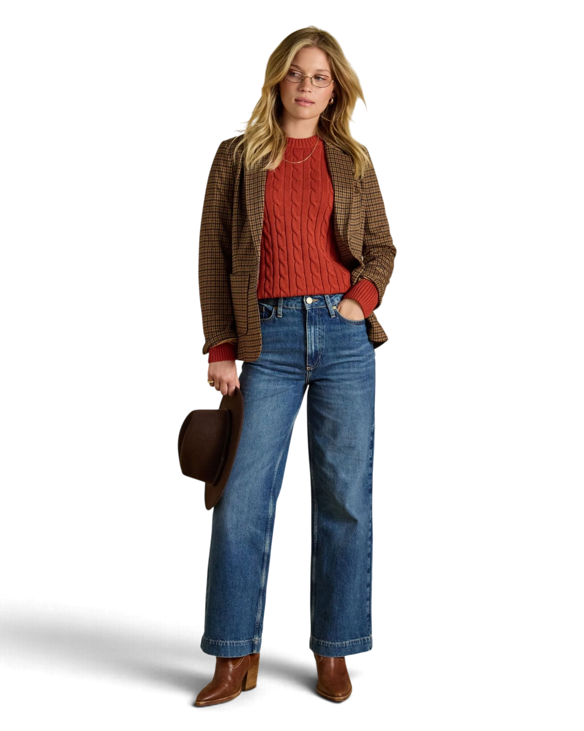 Classic Cable Jumper - Burnt Orange