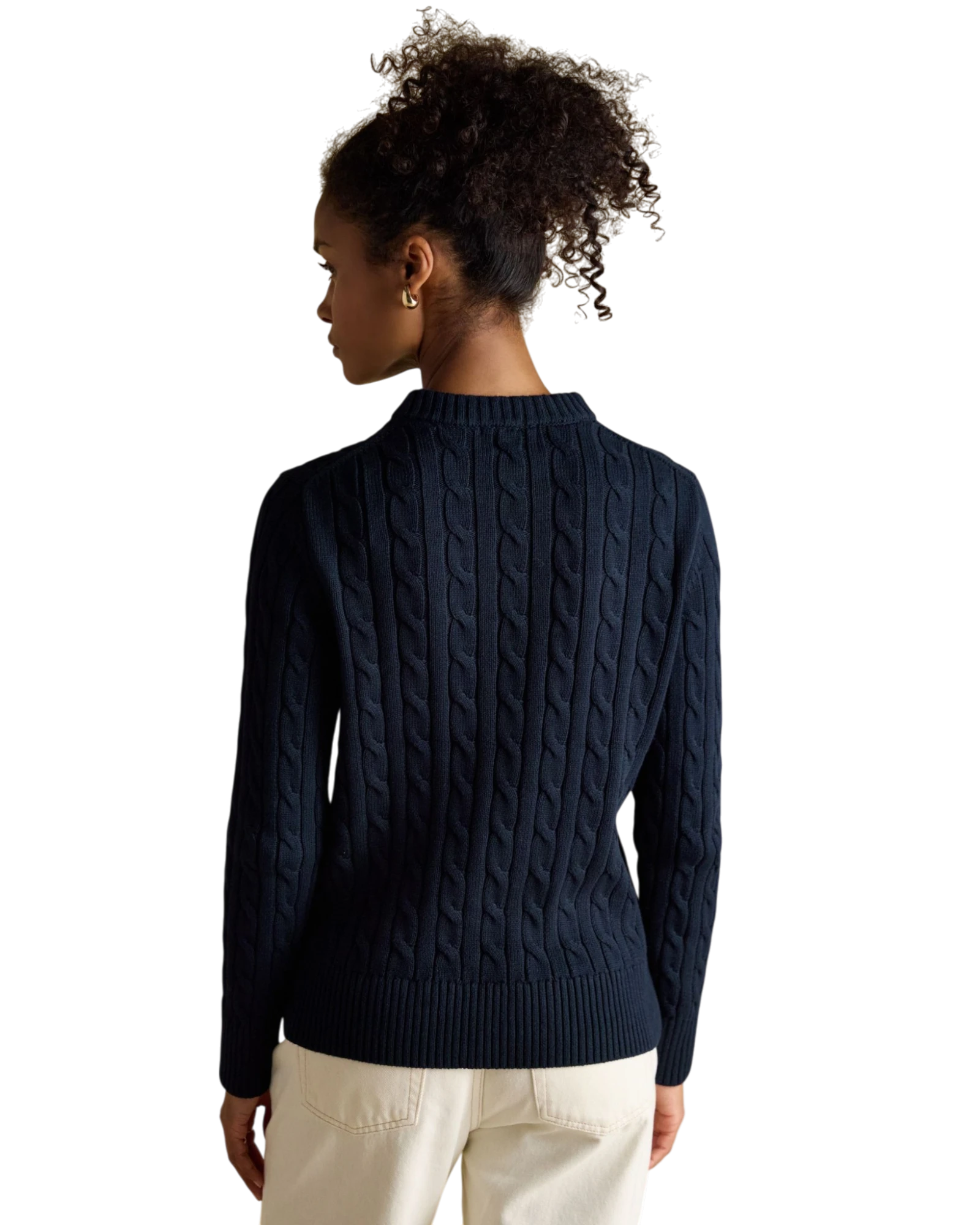 Classic Cable Knit Jumper - Navy
