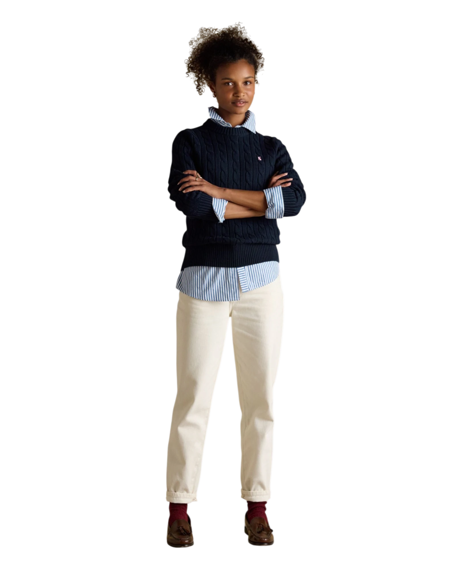 Classic Cable Knit Jumper - Navy