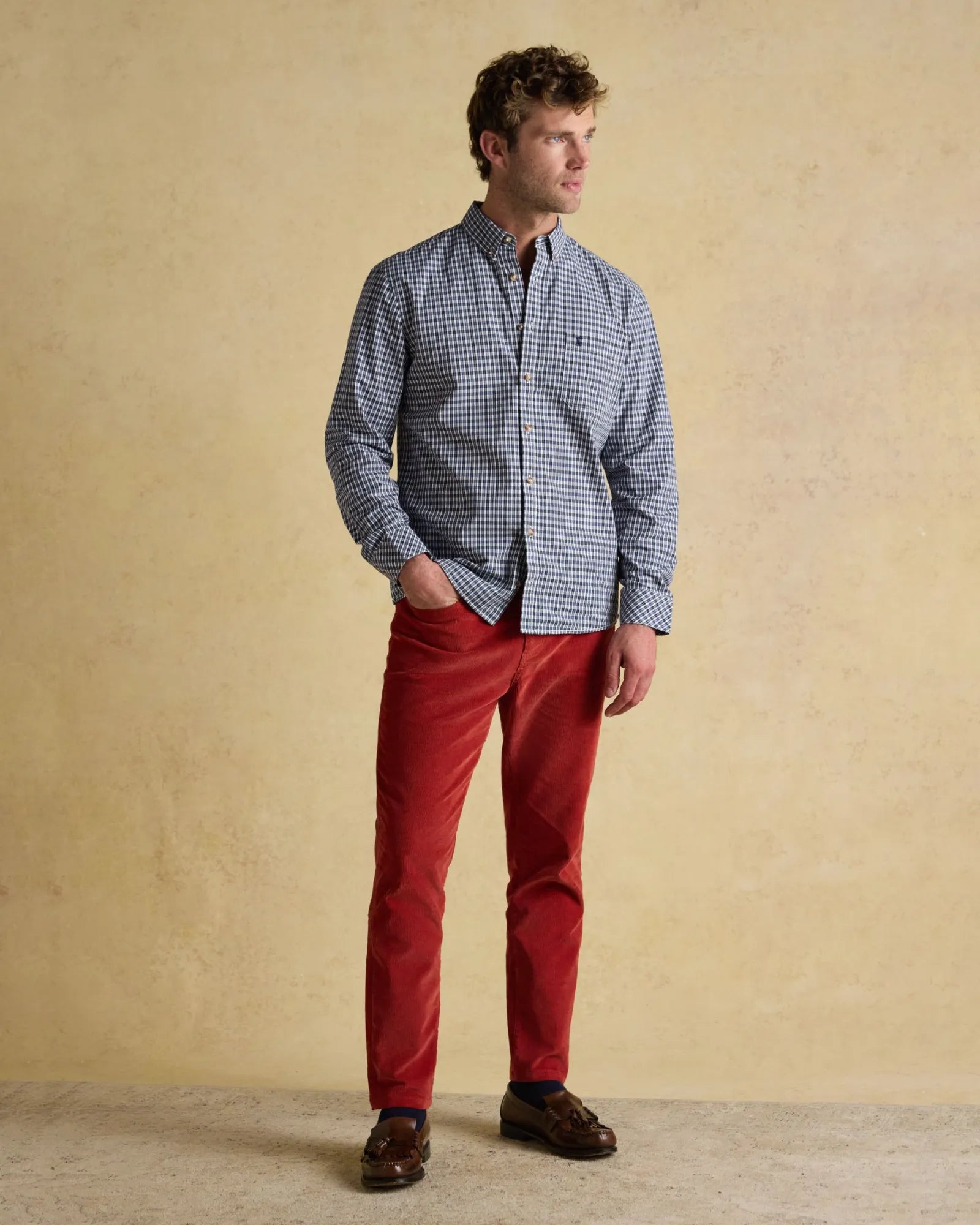 Classic Poplin Check Shirt - Blue