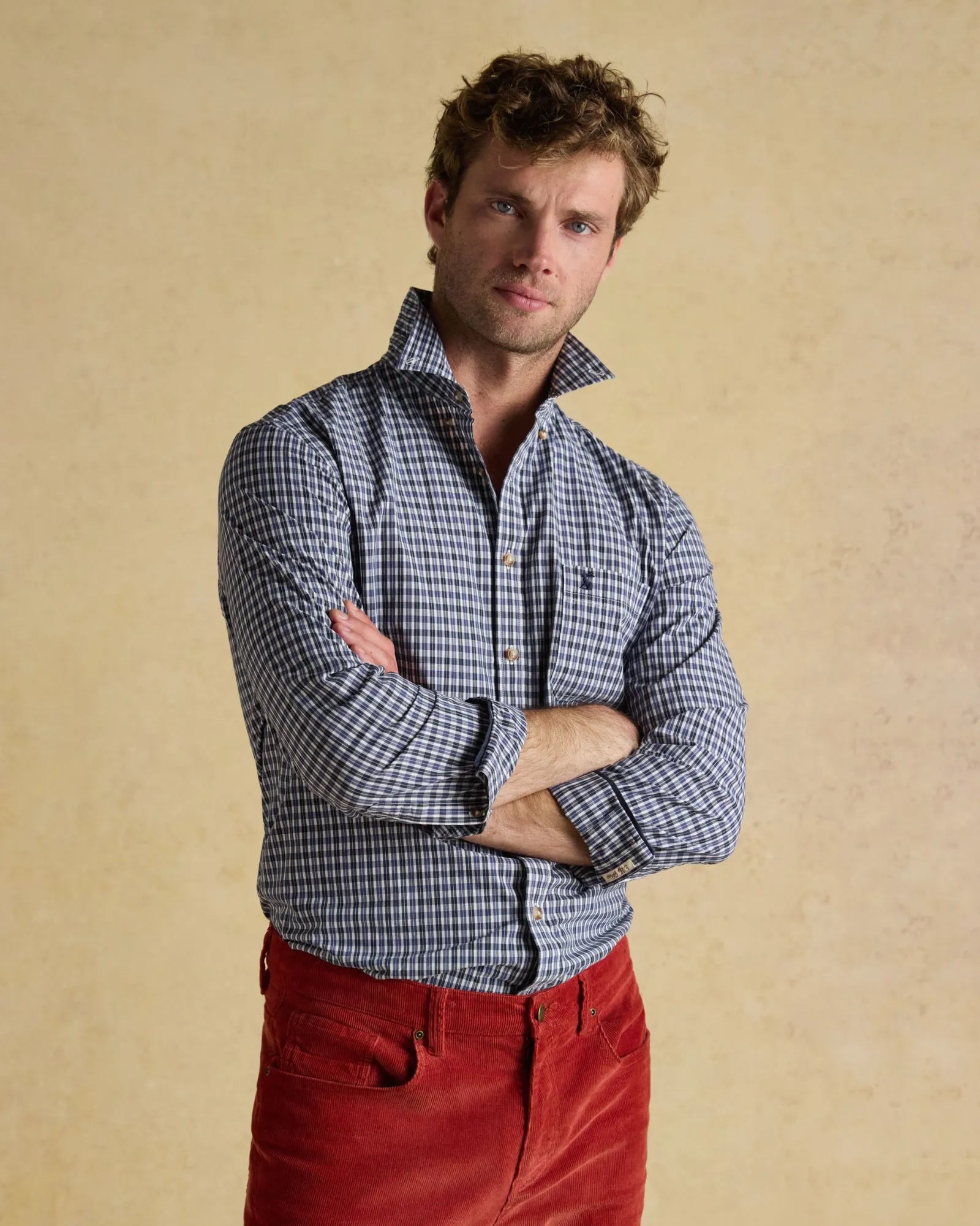 Classic Poplin Check Shirt - Blue