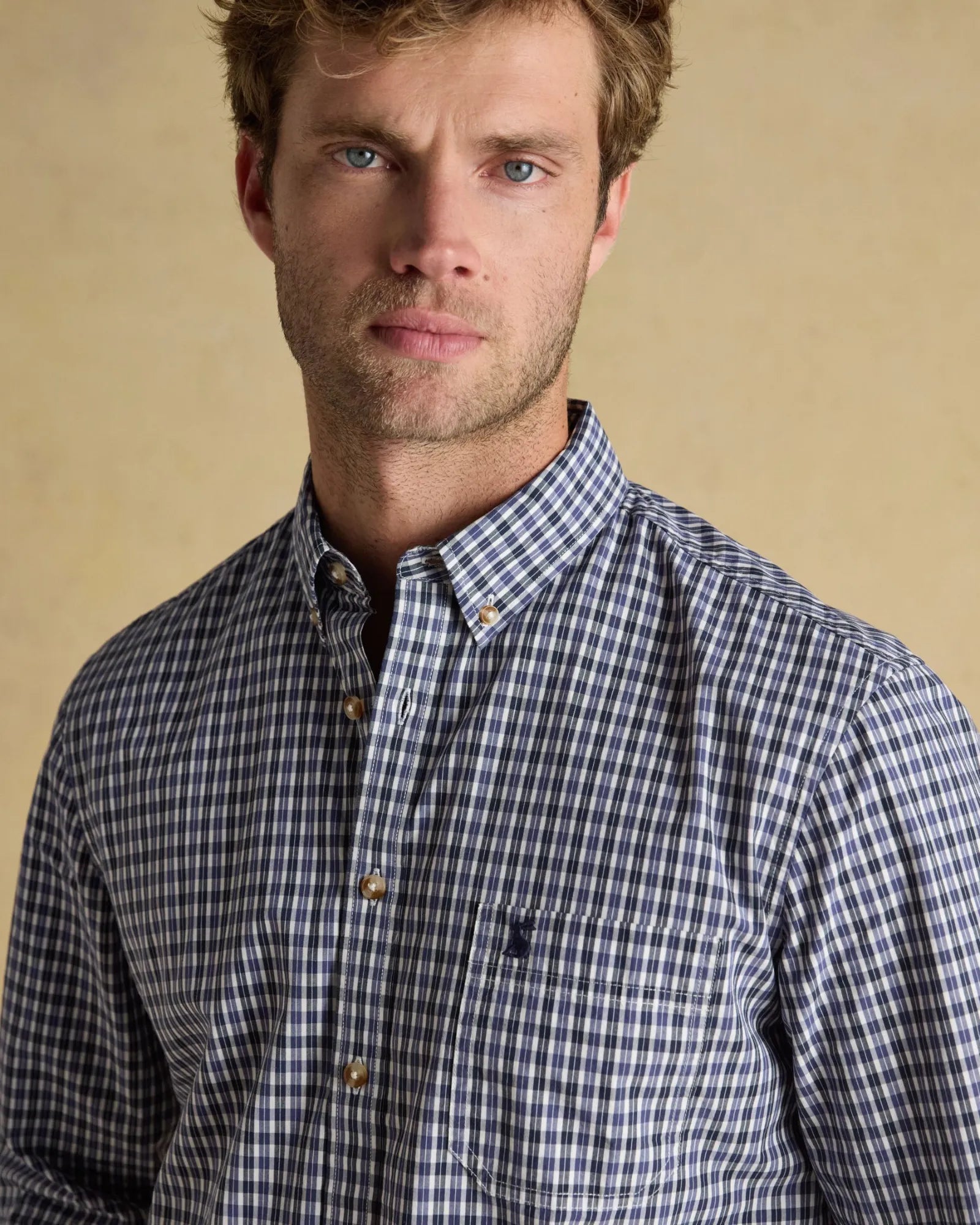 Classic Poplin Check Shirt - Blue
