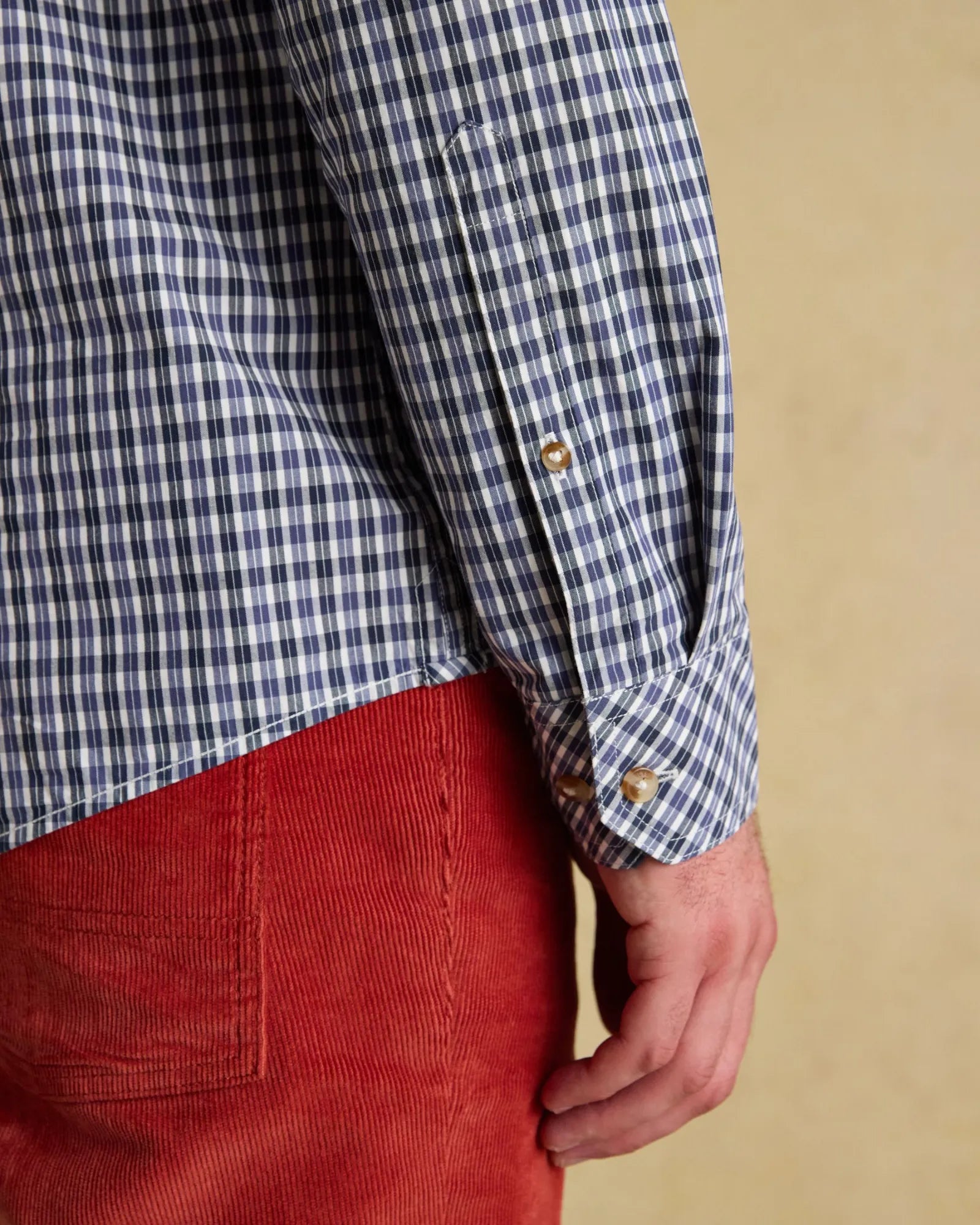 Classic Poplin Check Shirt - Blue