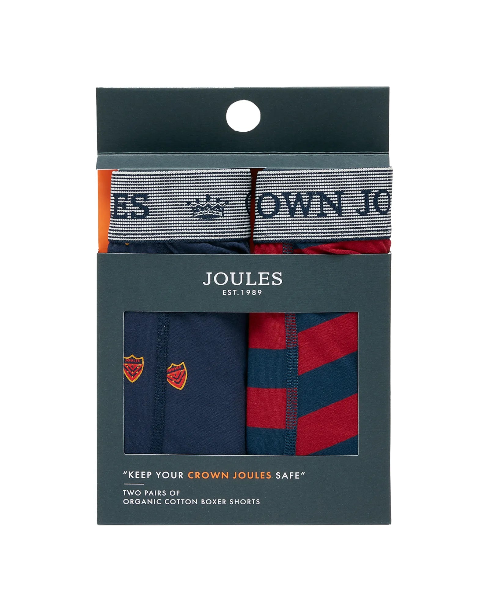 Crown Joules Boxer Shorts - Crest Navy