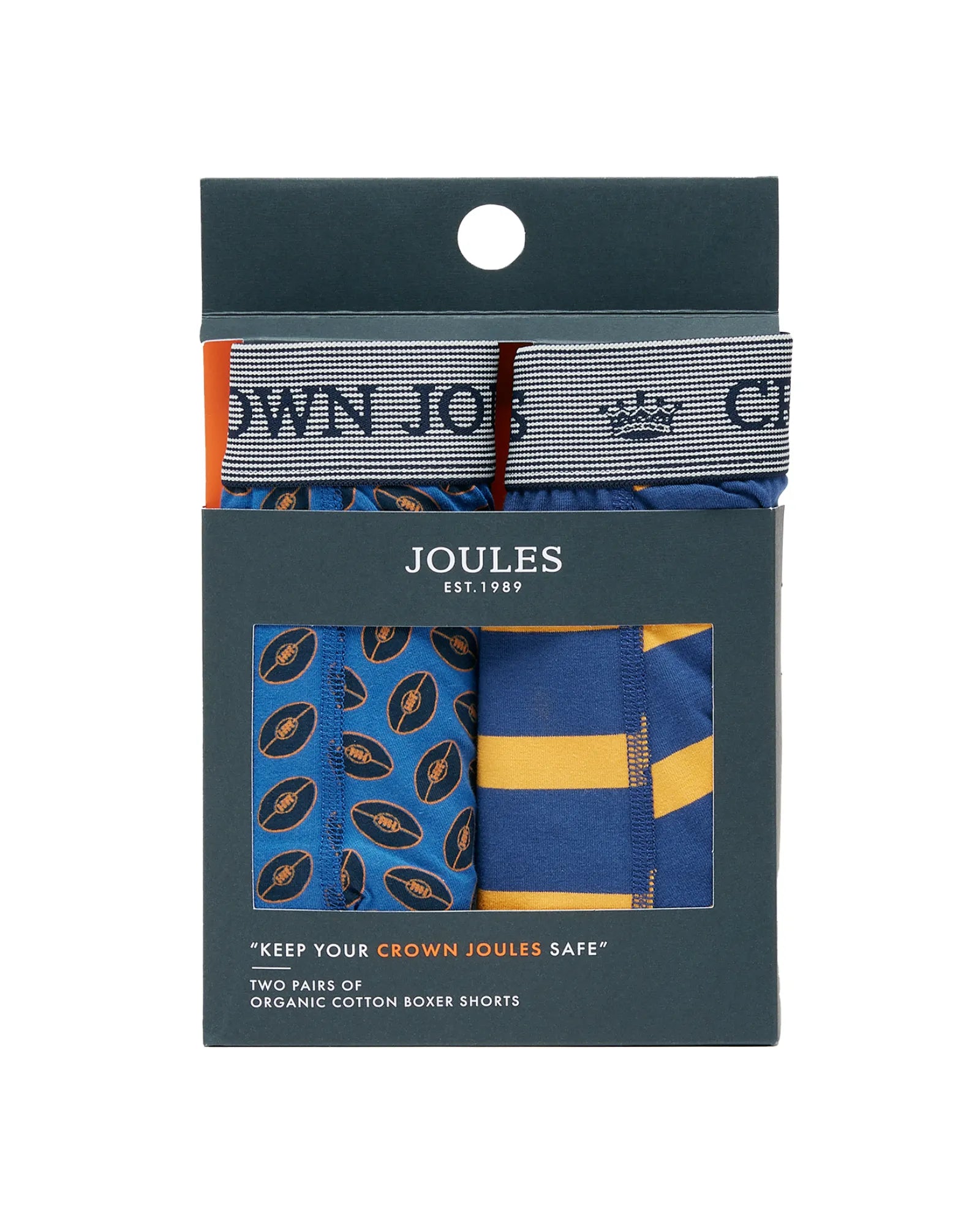 Crown Joules Boxer Shorts - Rugby Ball