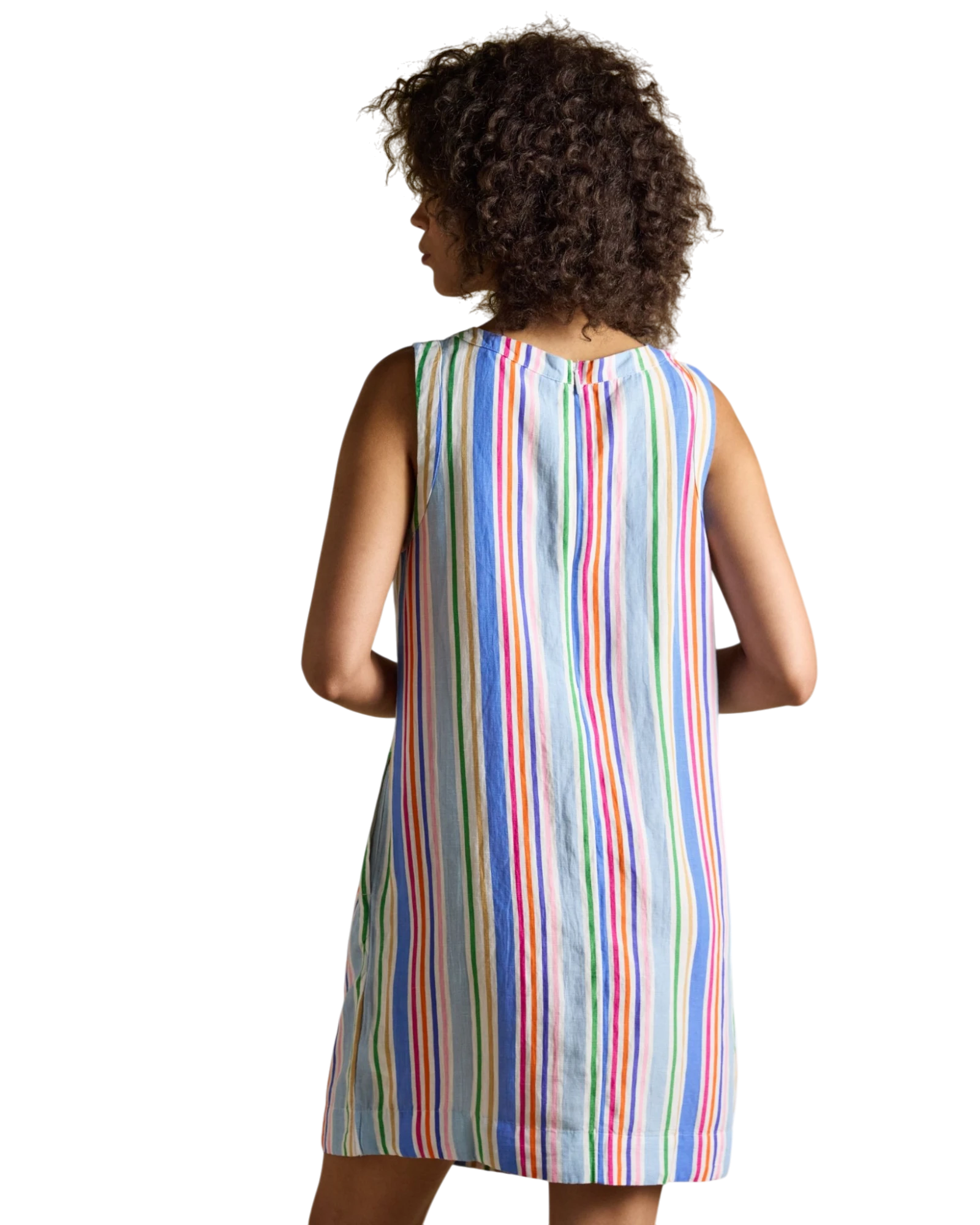 Delphine Dress - Multi Stripe