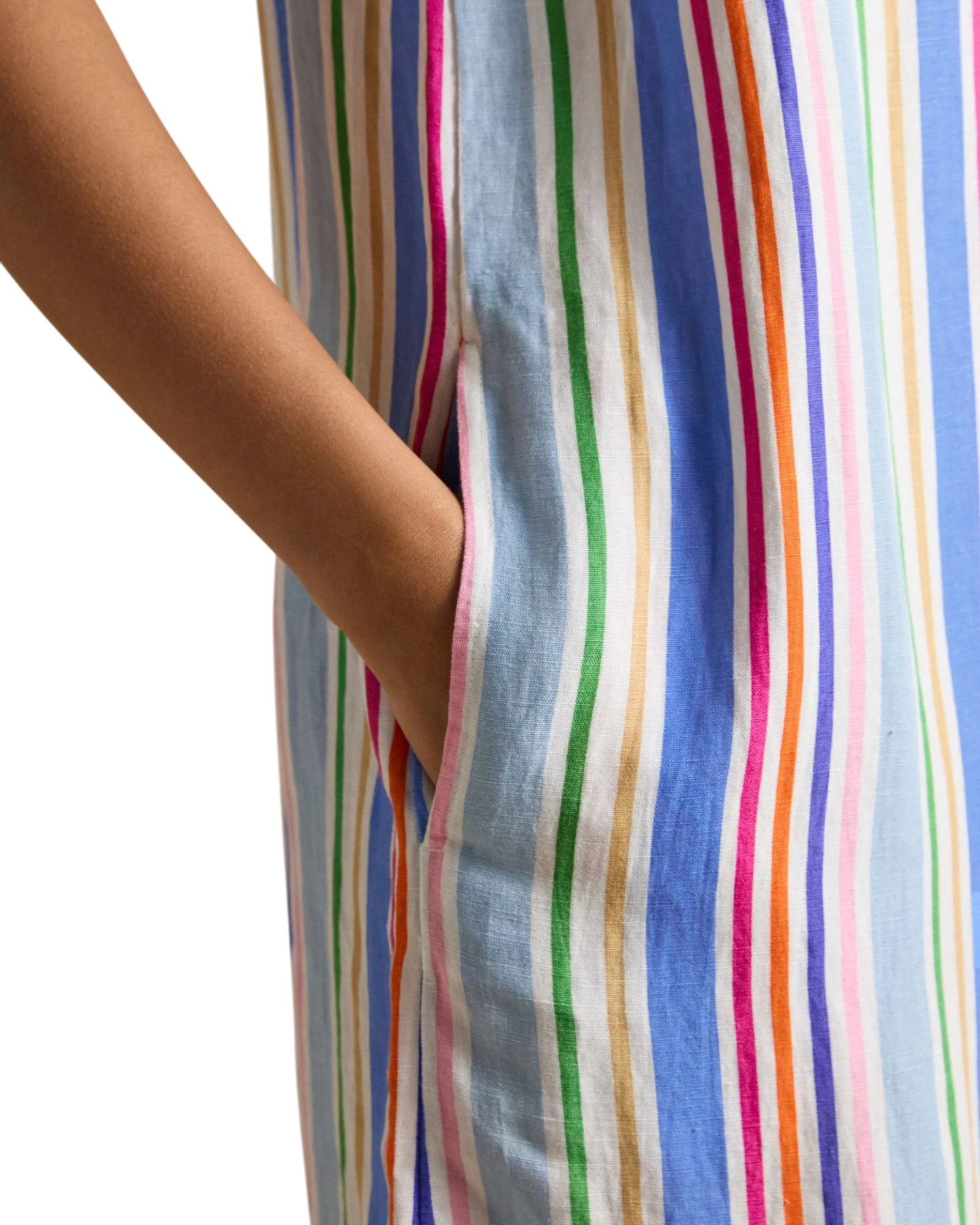 Delphine Dress - Multi Stripe