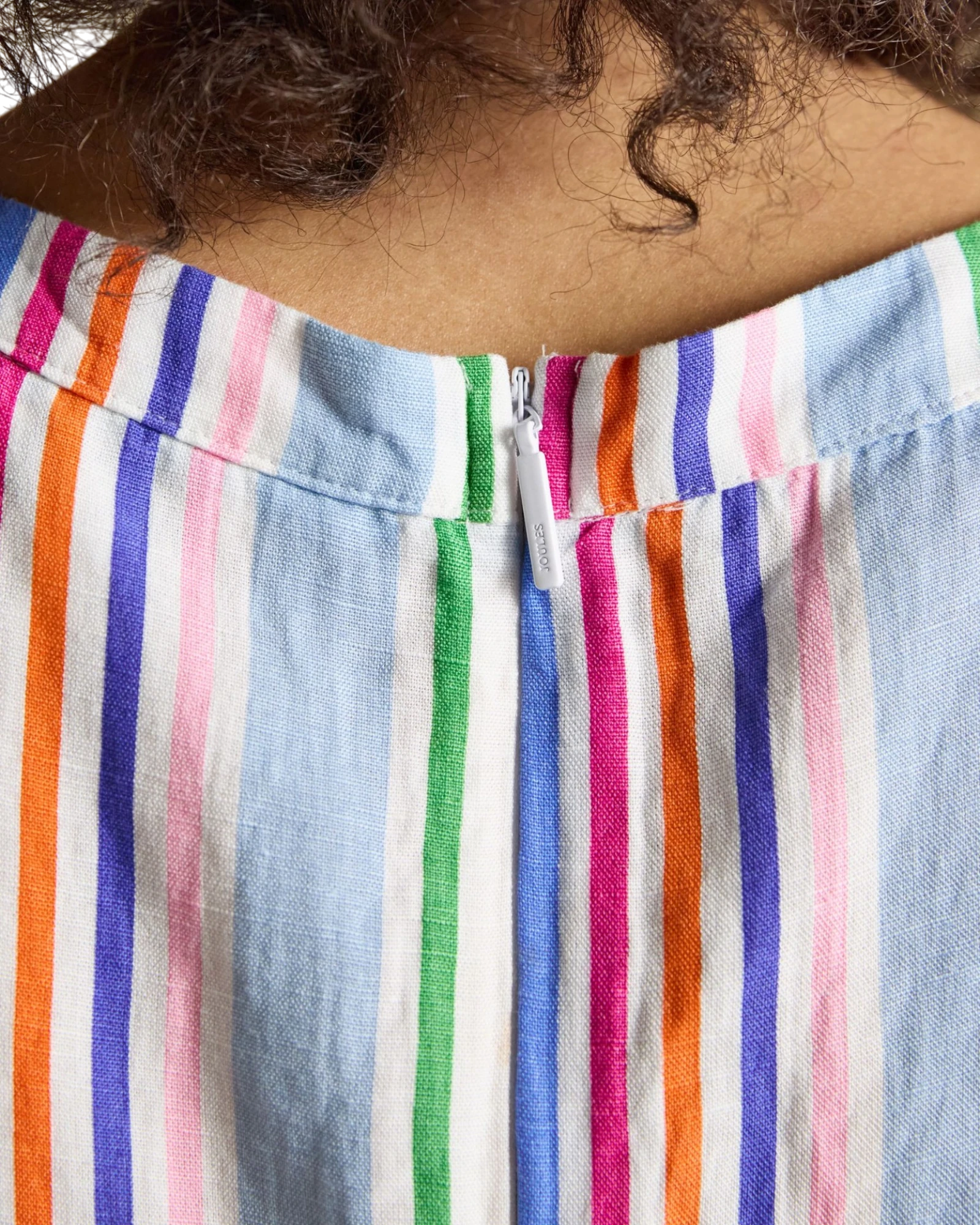 Delphine Dress - Multi Stripe