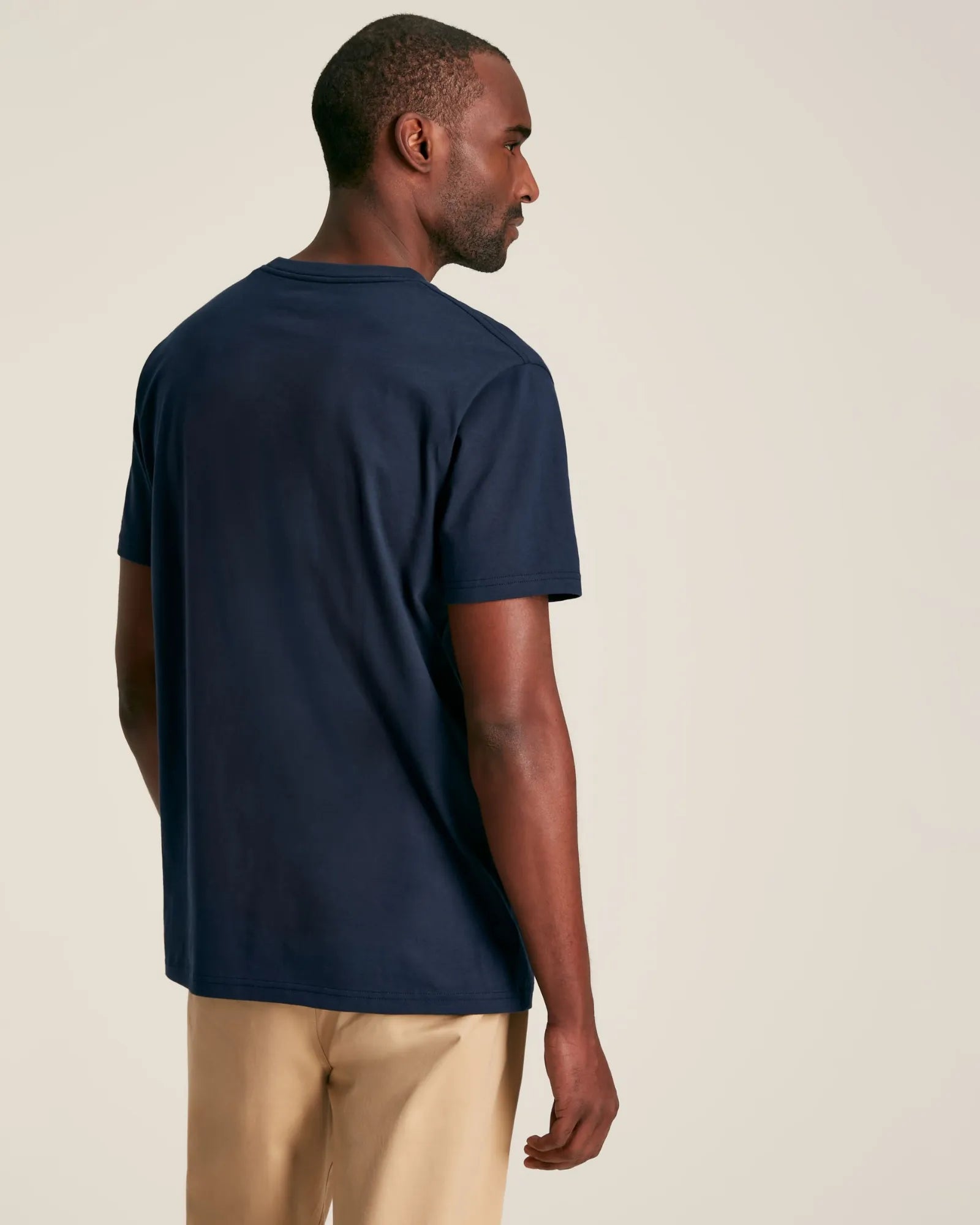 Denton Navy Blue Jersey Crew Neck T-Shirt