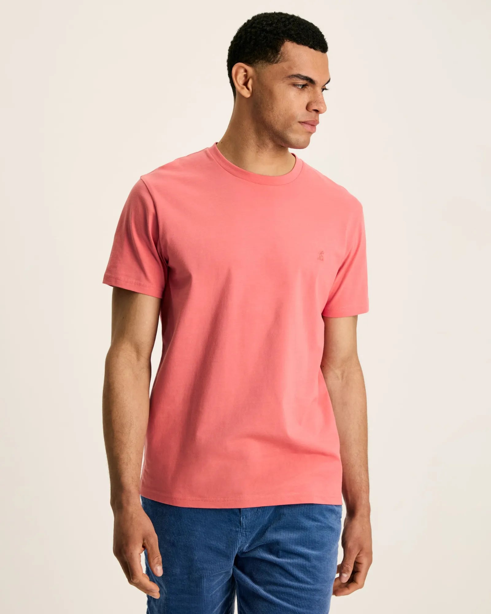 Denton Pink Jersey Crew Neck T-Shirt