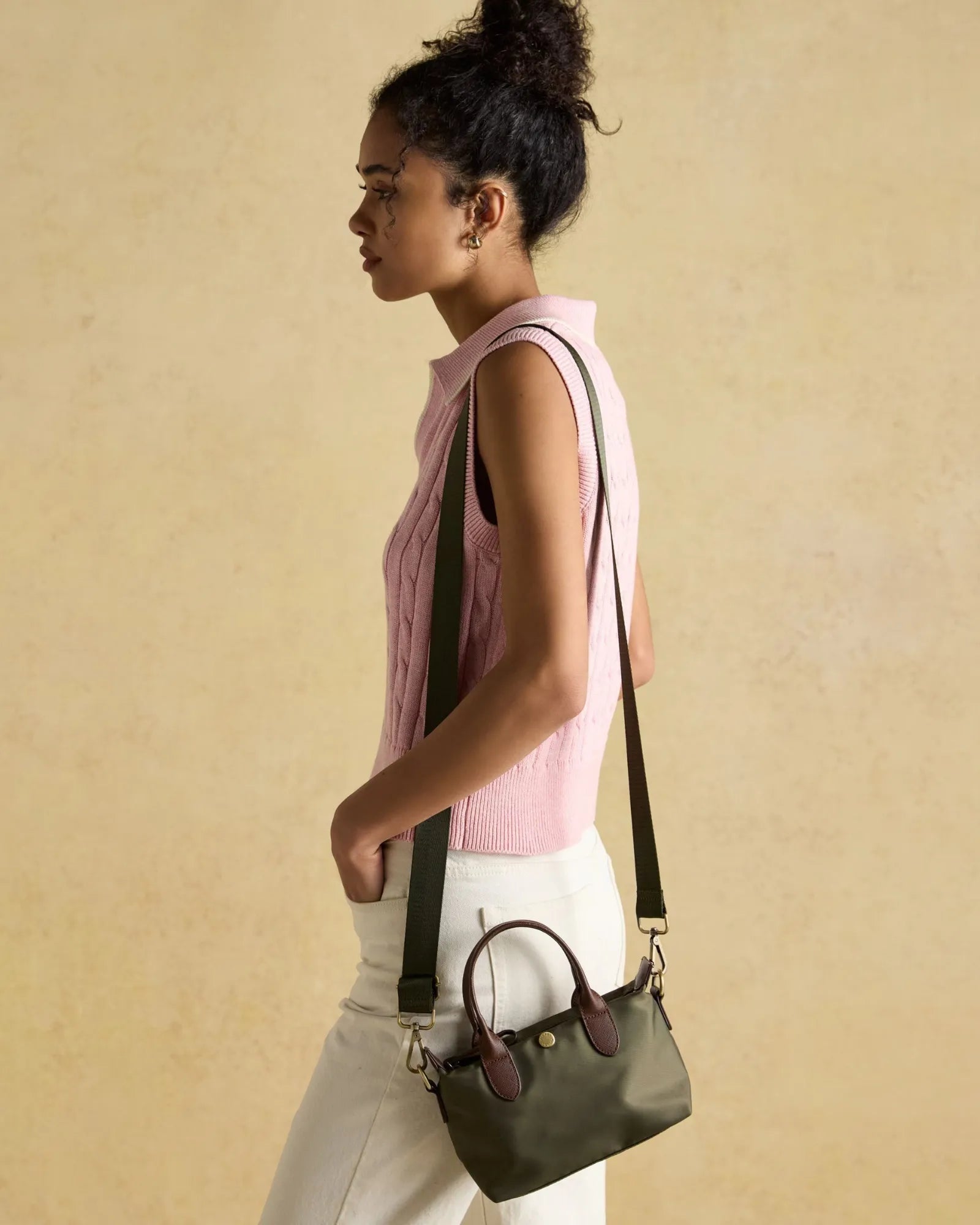 Edie Mini Cross Body Bag - Khaki Green