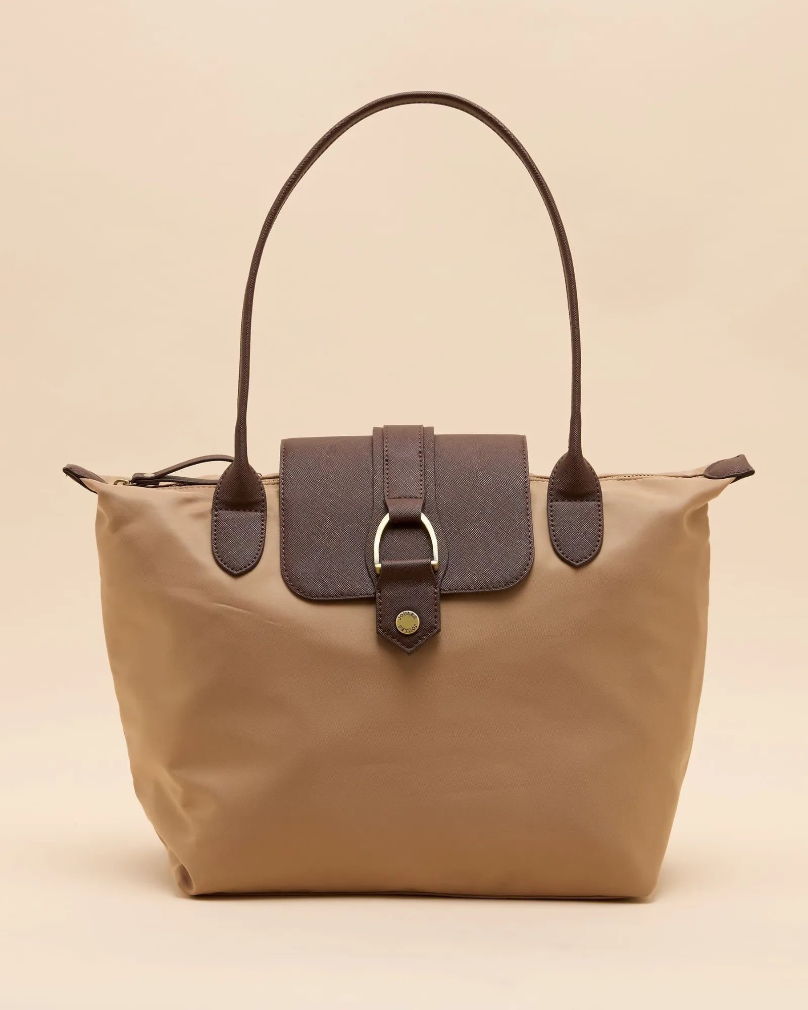 Edie Shopper Bag - Beige & Brown