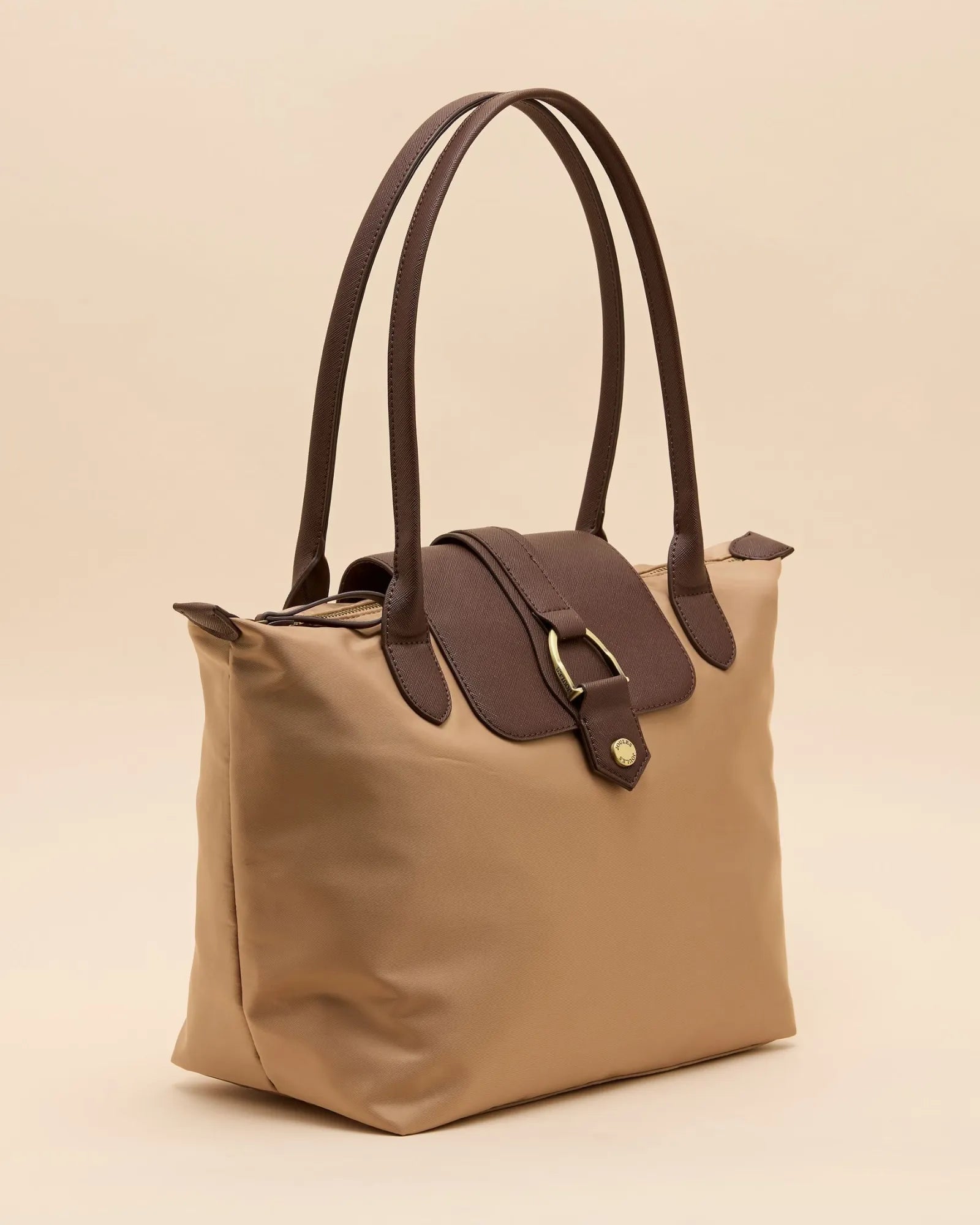 Edie Shopper Bag - Beige & Brown