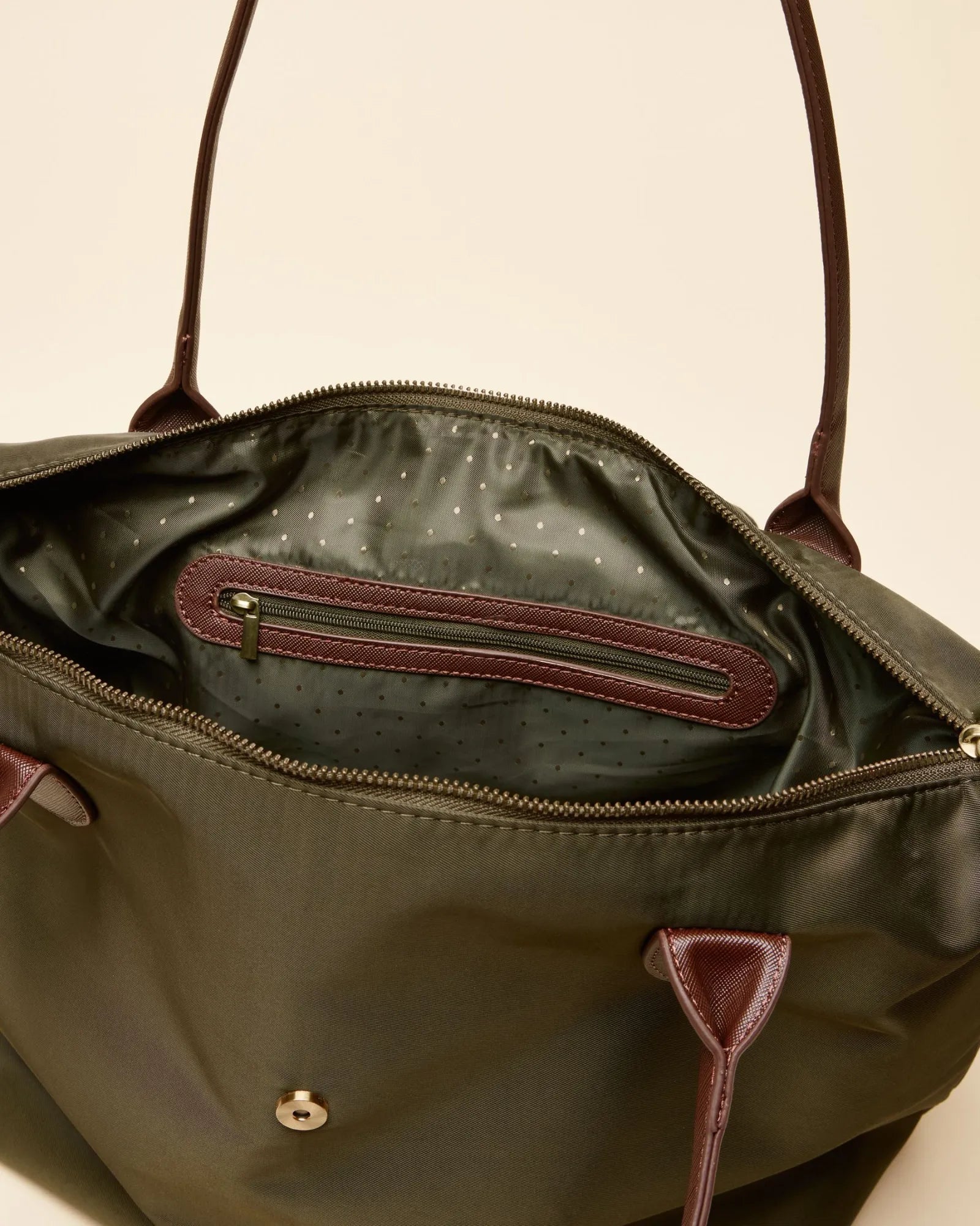Edie Shopper Bag - Khaki Green
