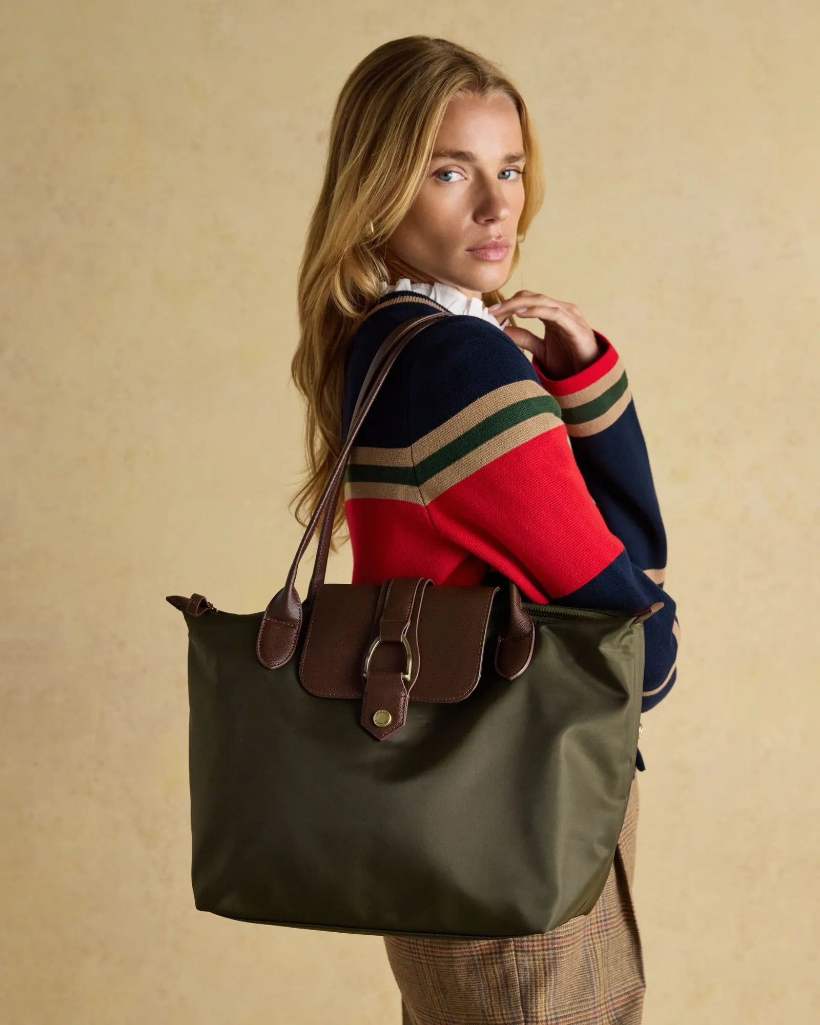 Edie Shopper Bag - Khaki Green