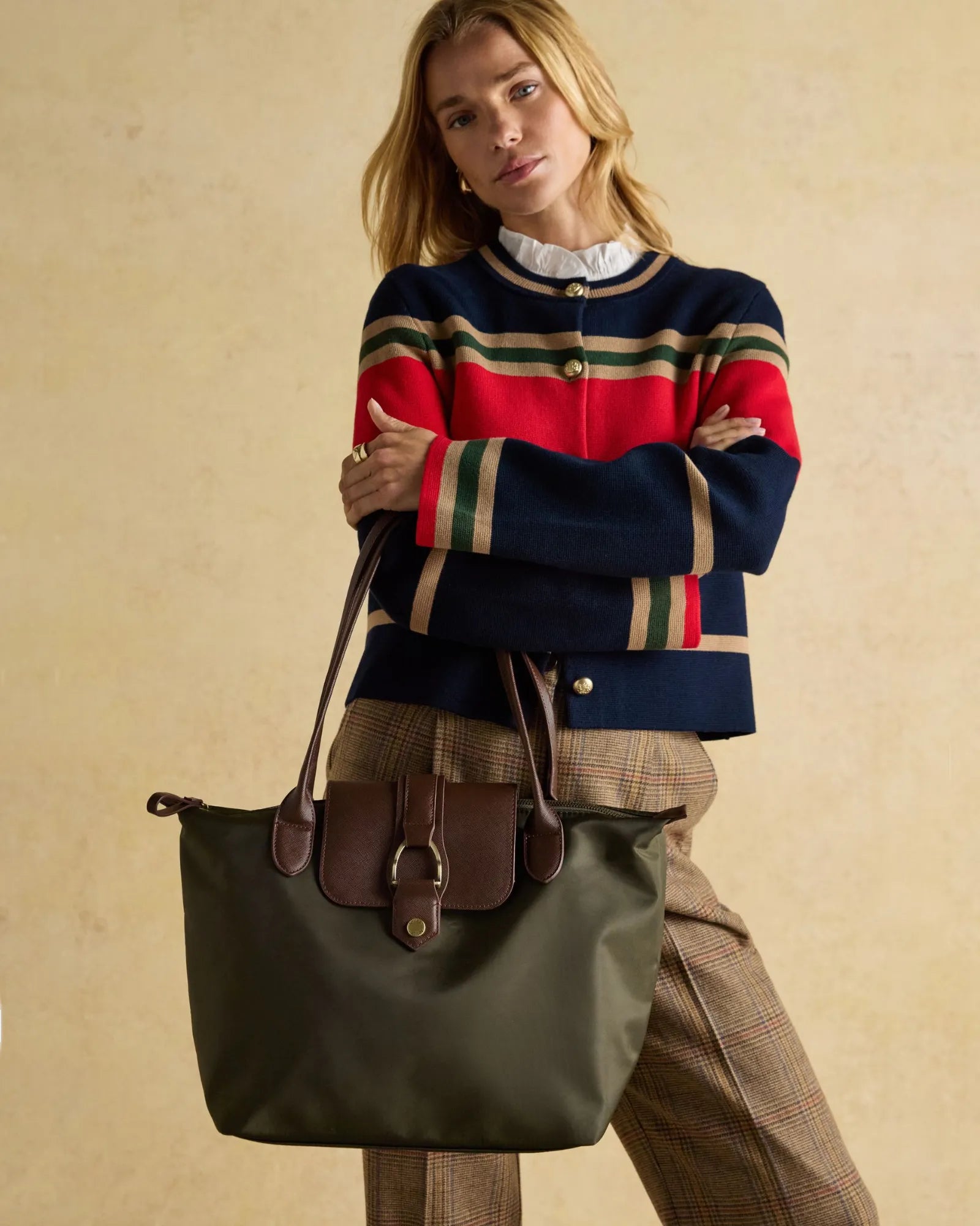 Edie Shopper Bag - Khaki Green