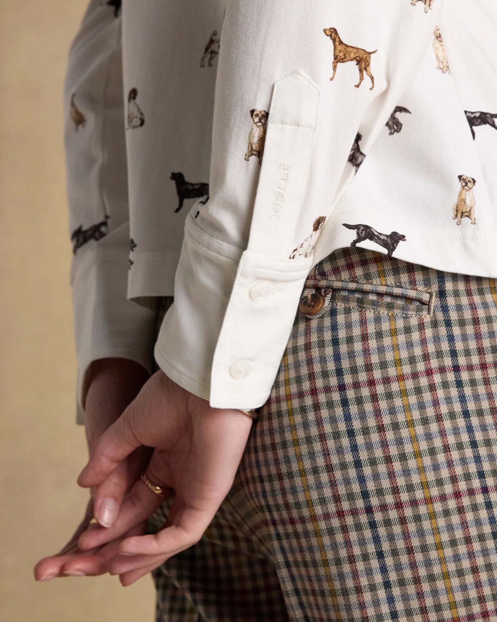 Eleanor Tomlinson Shirt - Cream Dogs
