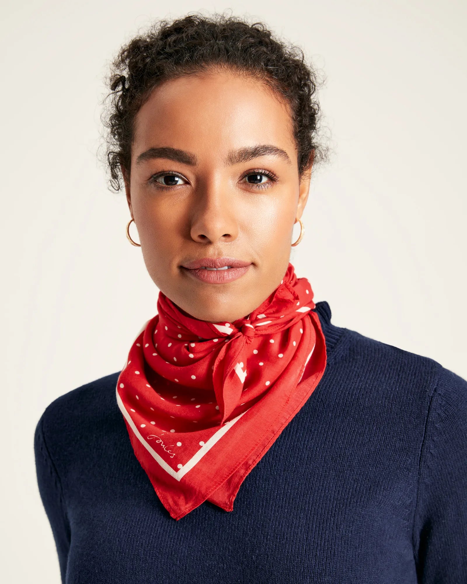 Elsie Red Square Scarf