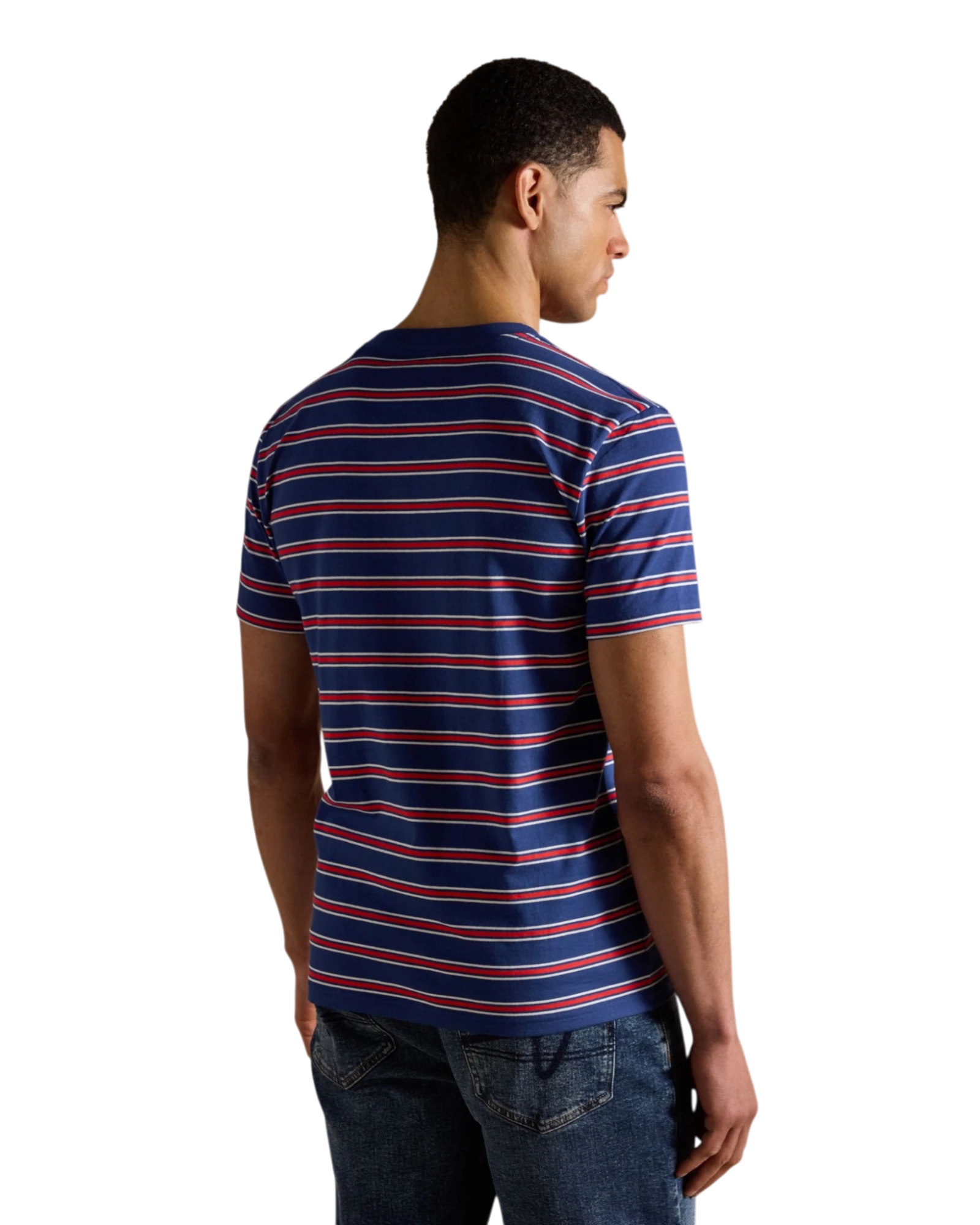 Everyday Stripe T-Shirt - Navy/Red