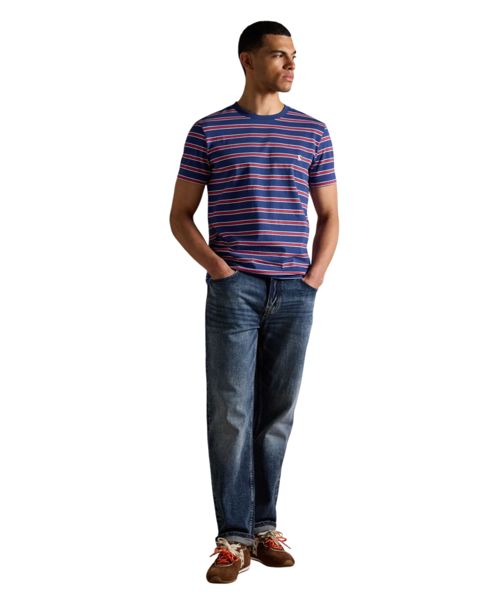 Everyday Stripe T-Shirt - Navy/Red