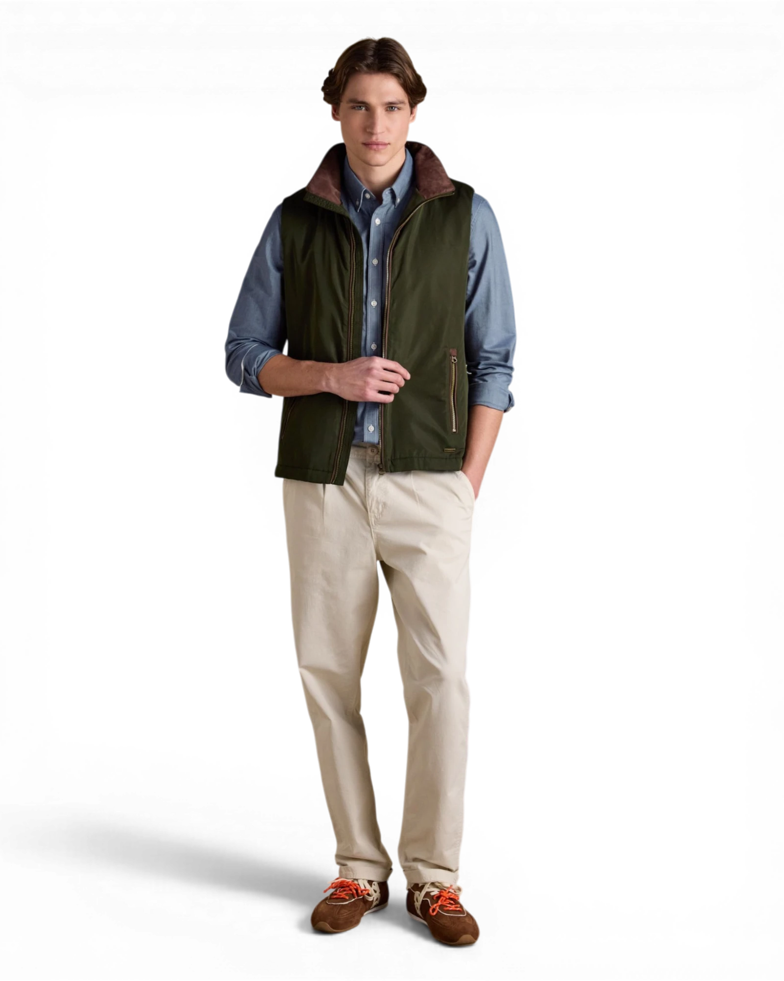 Farnham Gilet - Khaki Green