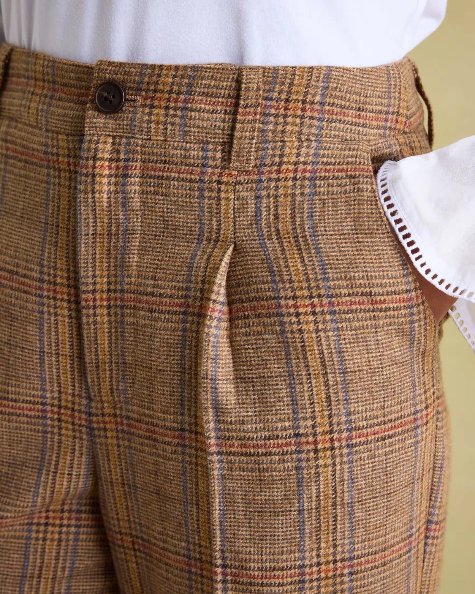 Foxley Check Wide Leg Tweed Trousers