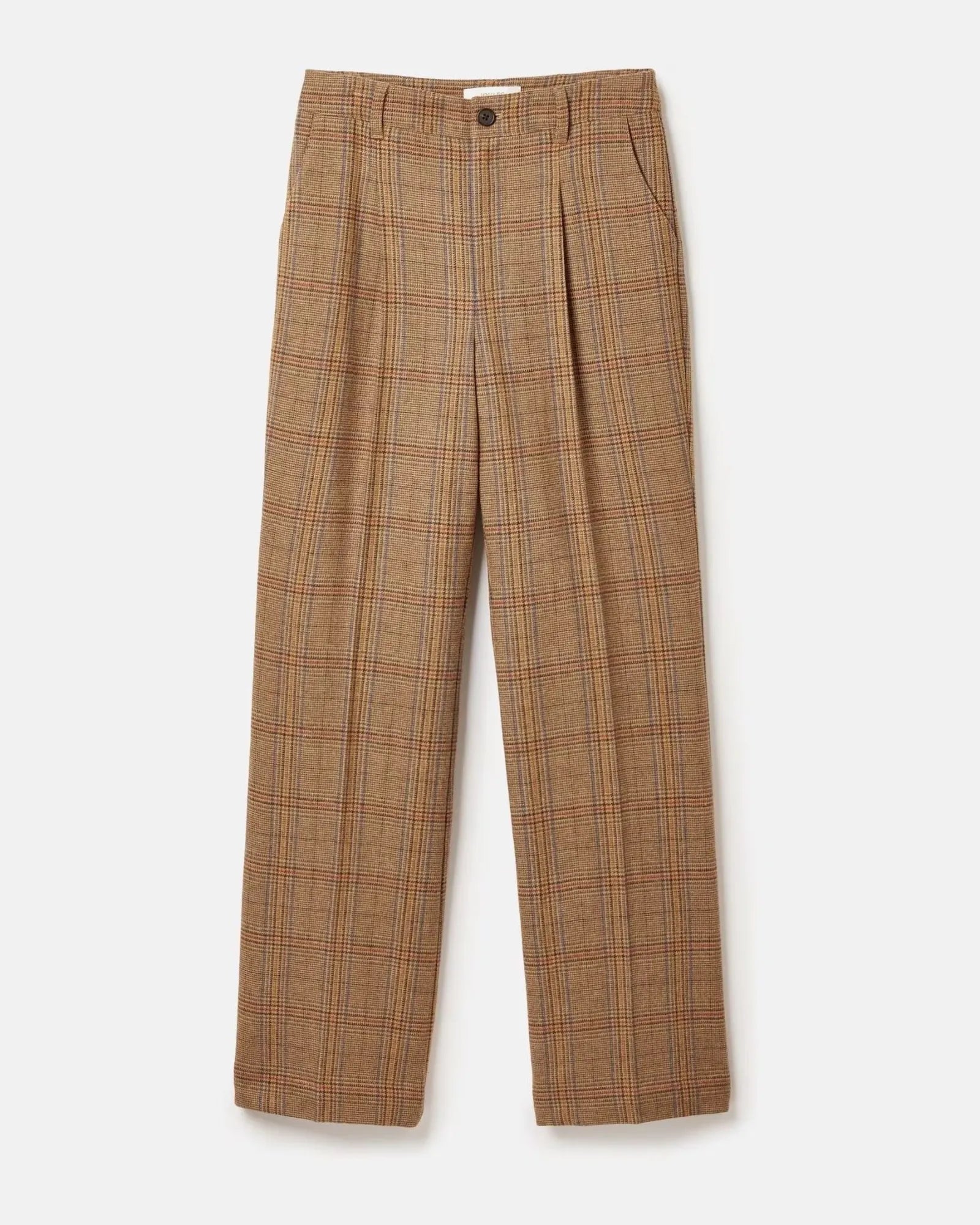 Foxley Check Wide Leg Tweed Trousers