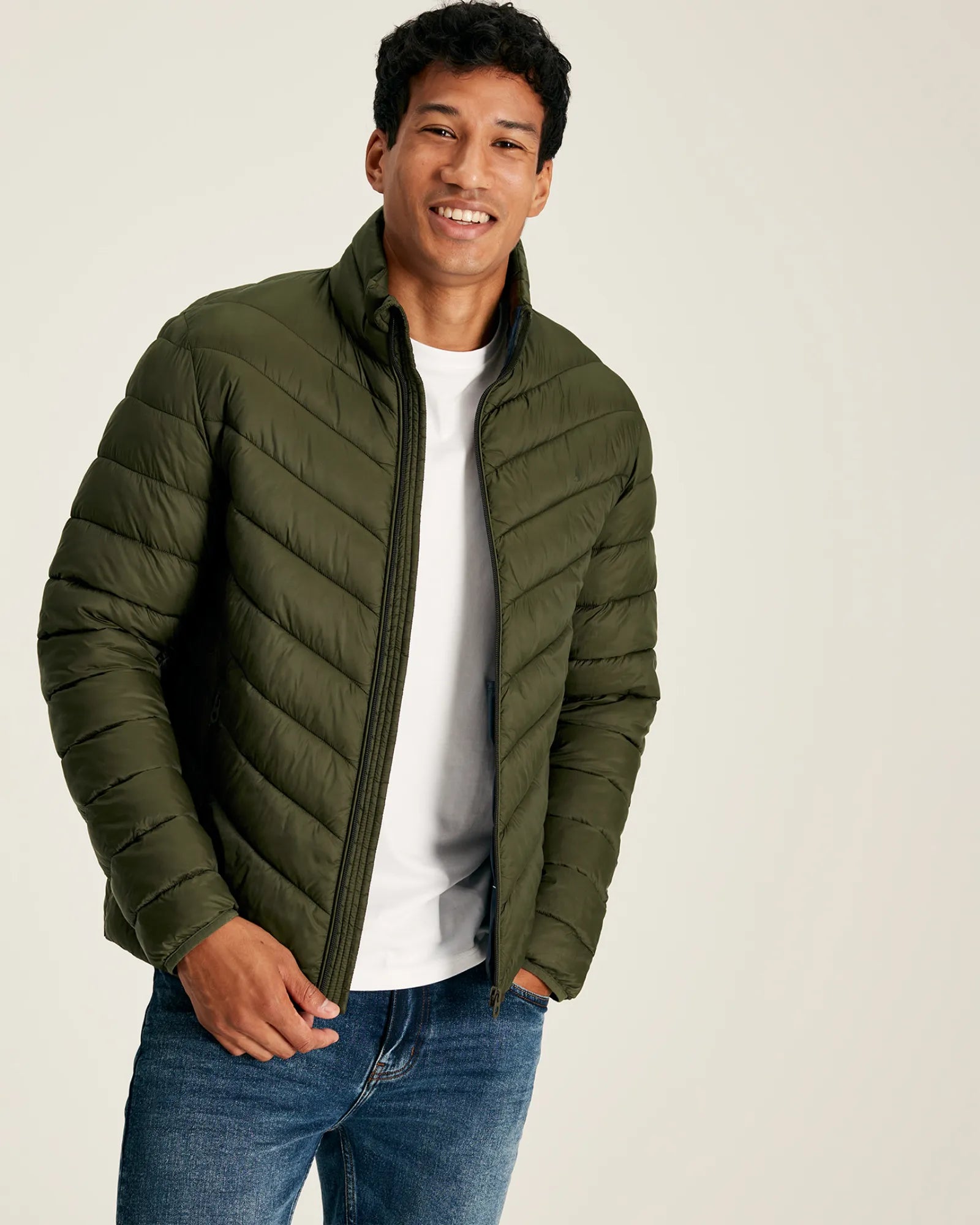 Joules Garrett Green Shower Resistant Padded Jacket Beacon