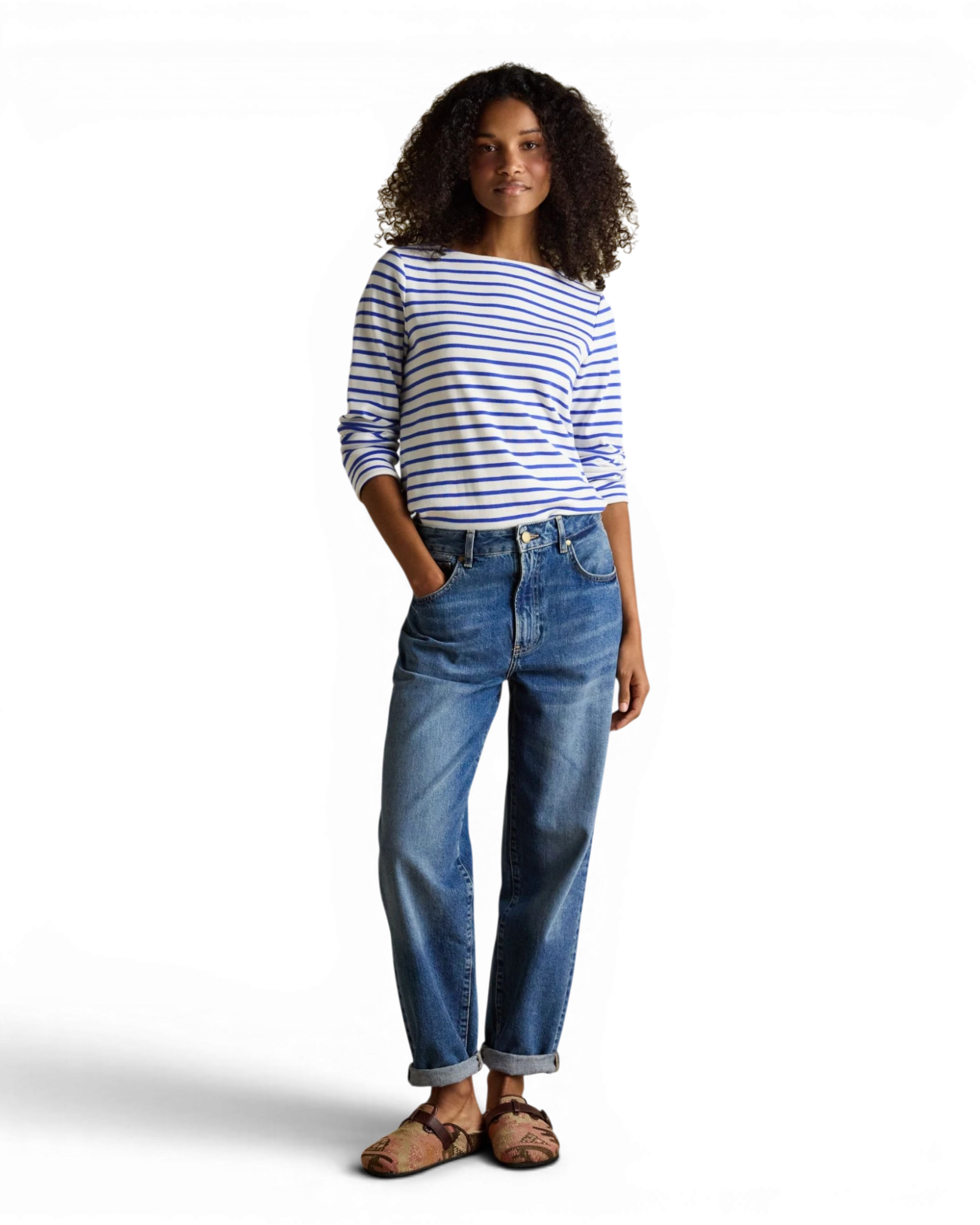 Harbour Long Sleeve Top - Blue Stripe