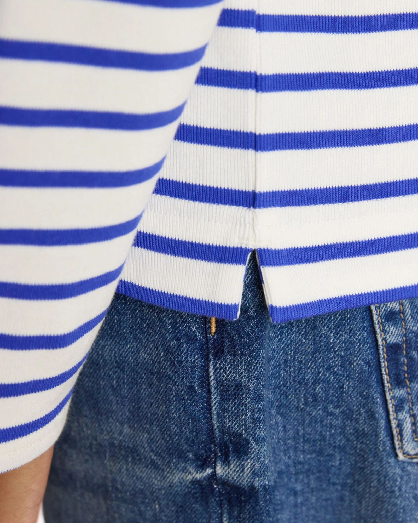 Harbour Long Sleeve Top - Blue Stripe