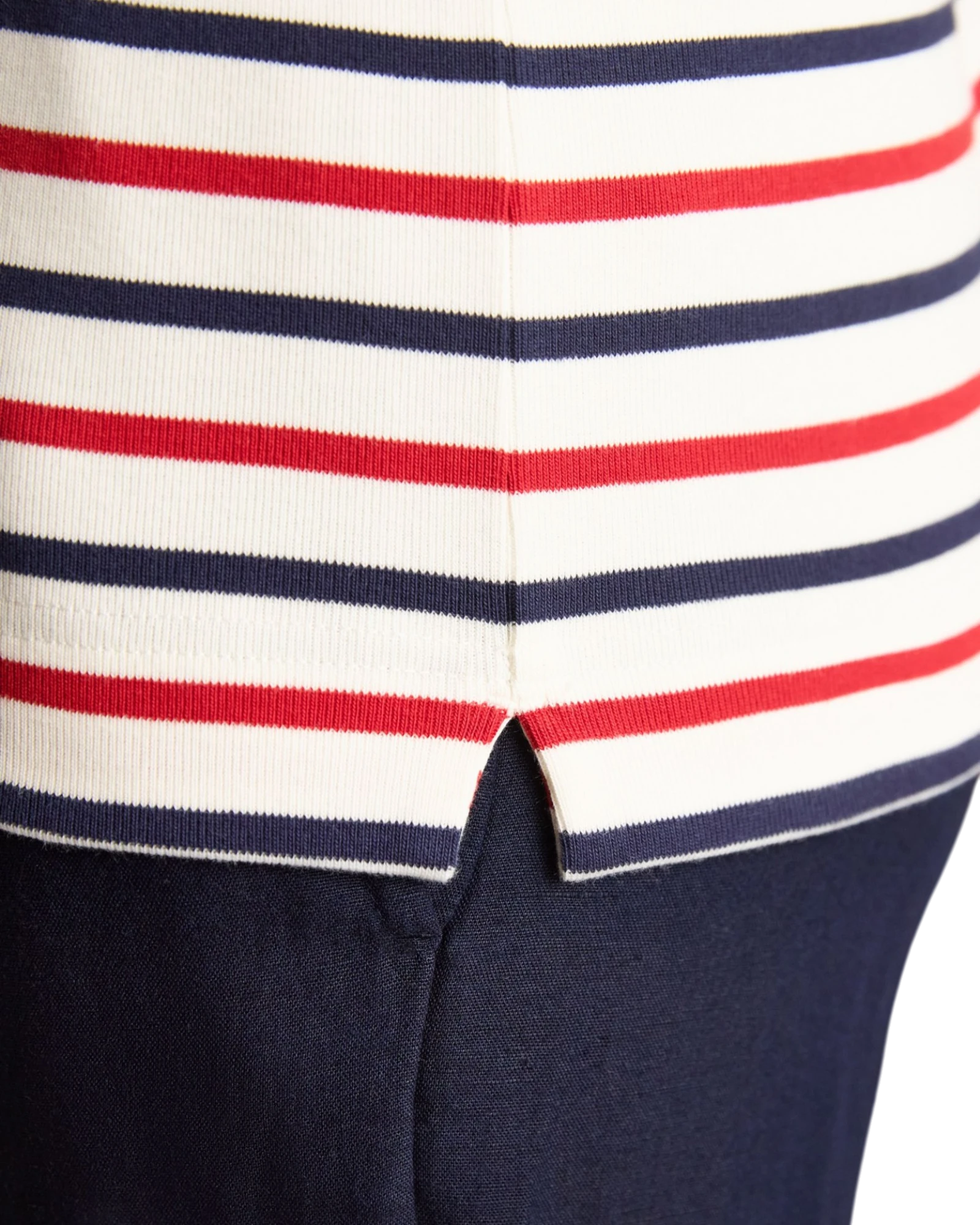 Harbour Top - Navy/Red Stripe