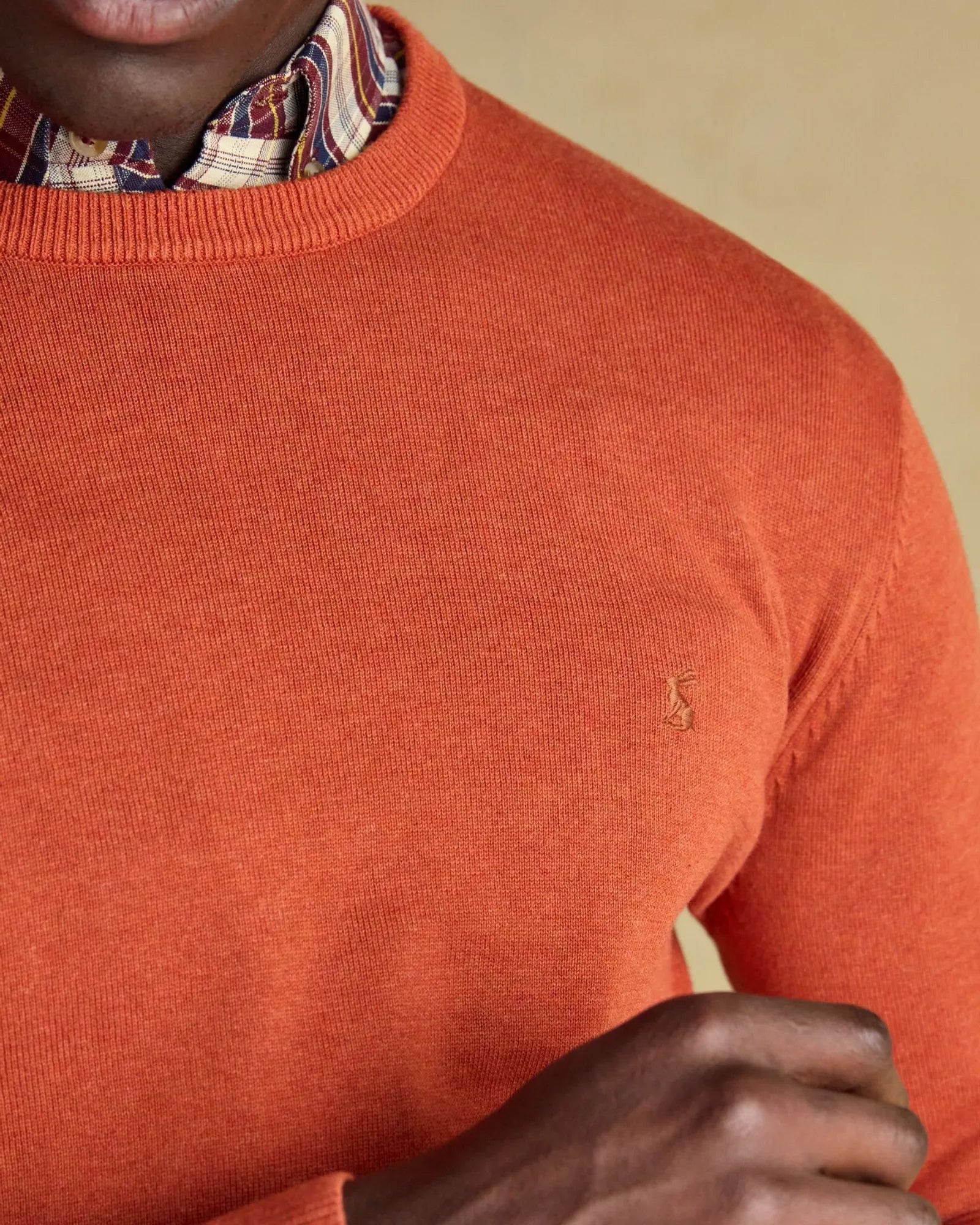 Hillside Crew Neck Jumper - Orange