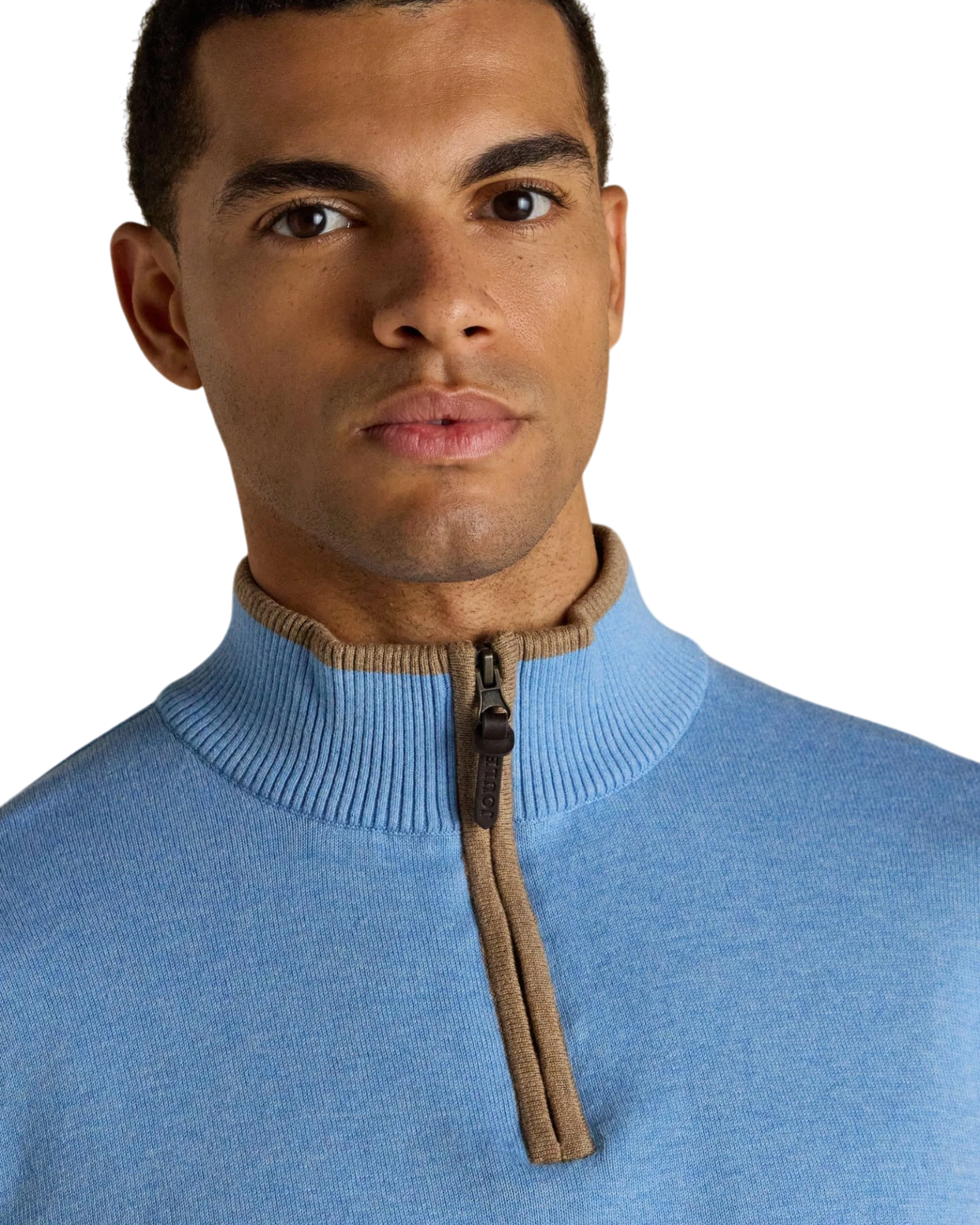 Hillside Quarter Zip Jumper - Light Blue