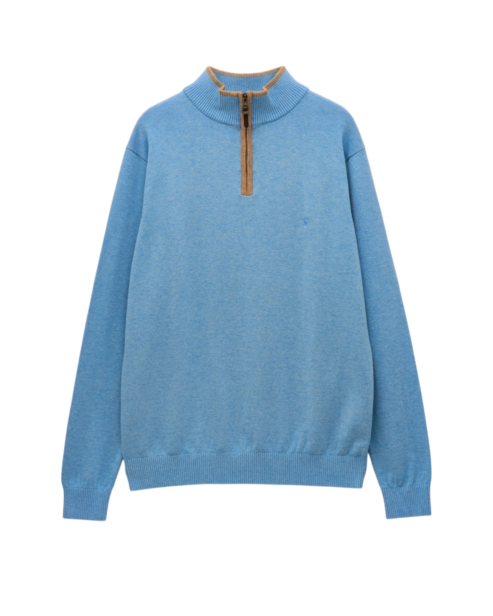 Hillside Quarter Zip Jumper - Light Blue