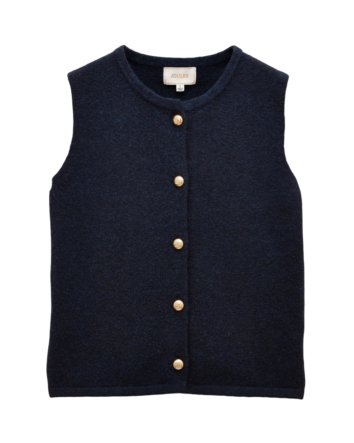 Holly Button Vest - Navy